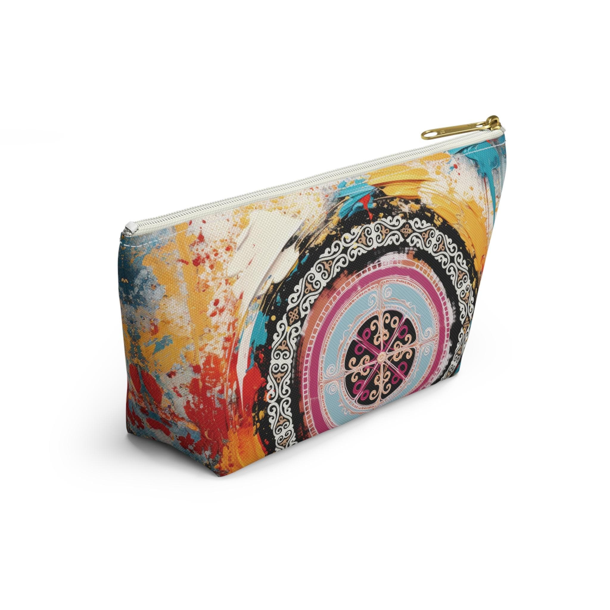 ASYLANA Accessory Pouch Bag for Cosmetics Jewelry Makeup and Travel with Kazakh Art and Design 504 - image 5