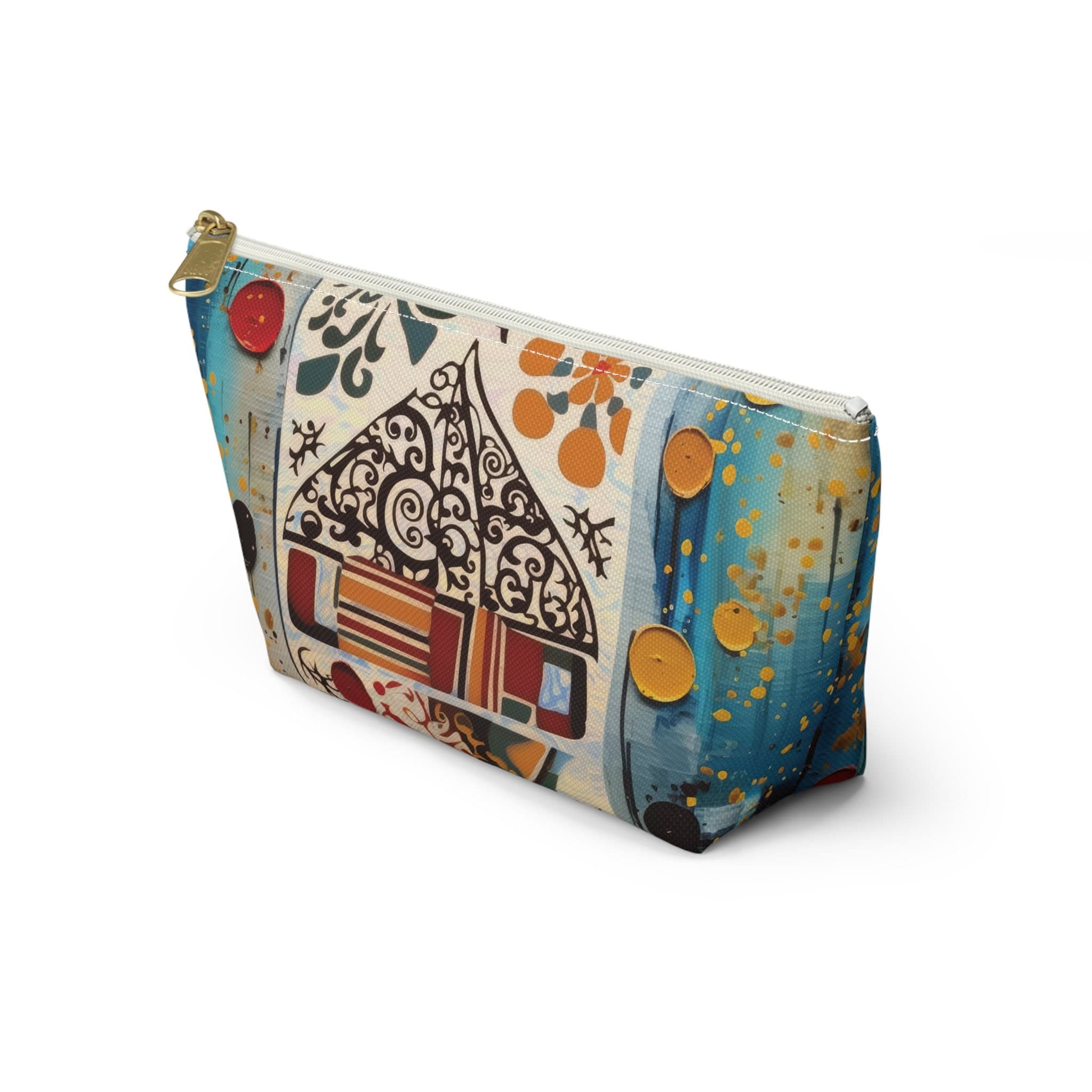 ASYLANA Accessory Pouch Bag for Cosmetics, Jewelry, Makeup, and Travel with Kazakh Art and Design 525 - image 3