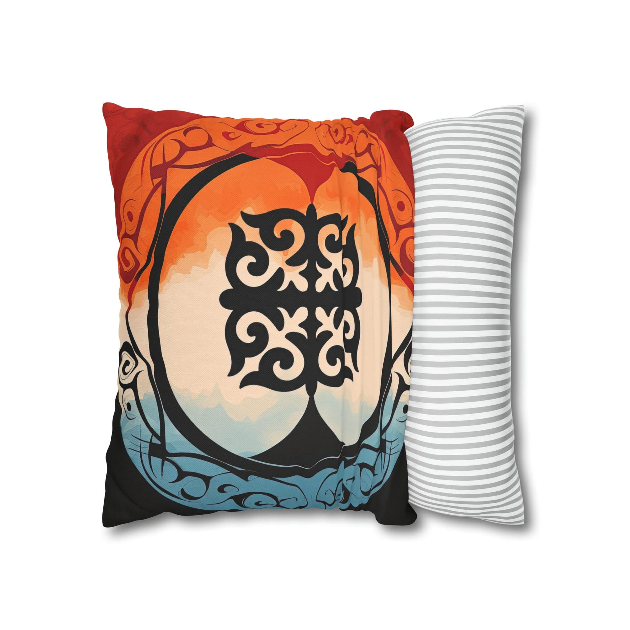 ASYLANA Square Pillow Case Cover with Kazakh Qazaq Art with Patterns Ornaments of Kazakhstan and Central Asia 16x16 inch 111 - image 4