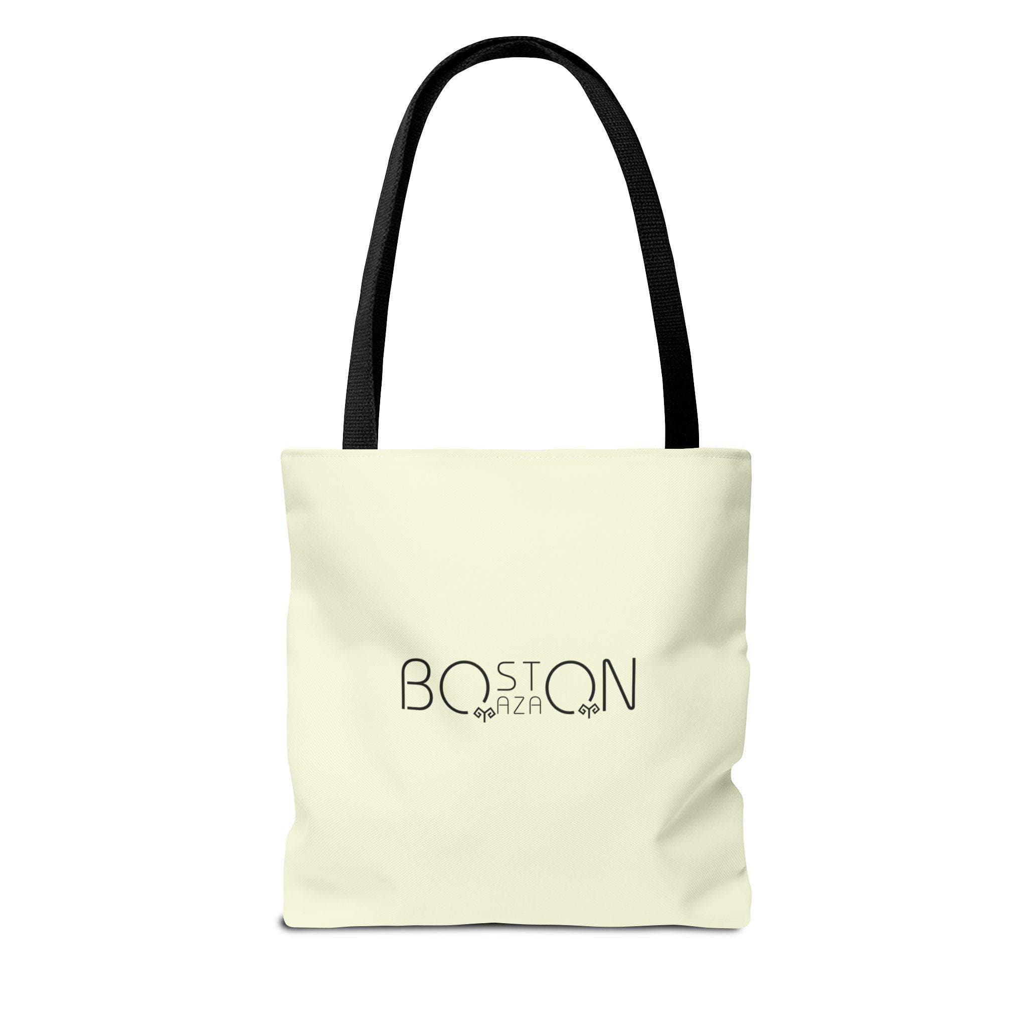 Boston Qazaq Plaza Minimal Kazakh Style Tote Bag - Beige Color - image 3