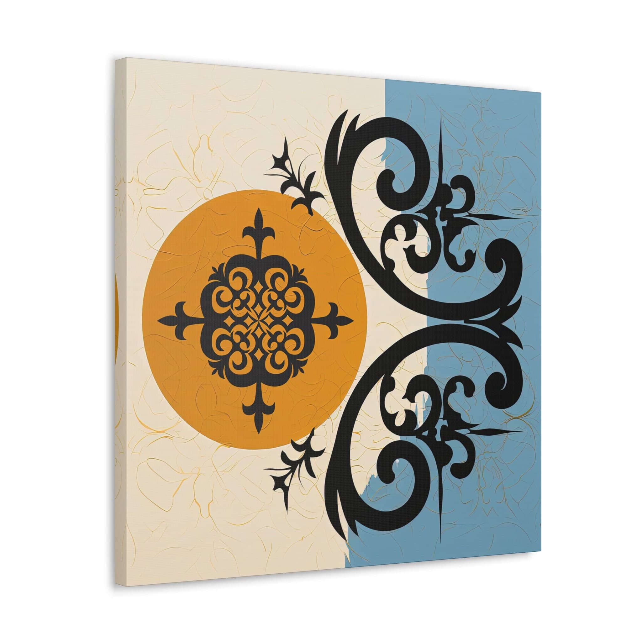 ASYLANA Kazakh Canvas Print Wrap Wall Art based on Vintage Qazaq Hand-Embroidery 104 - image 4