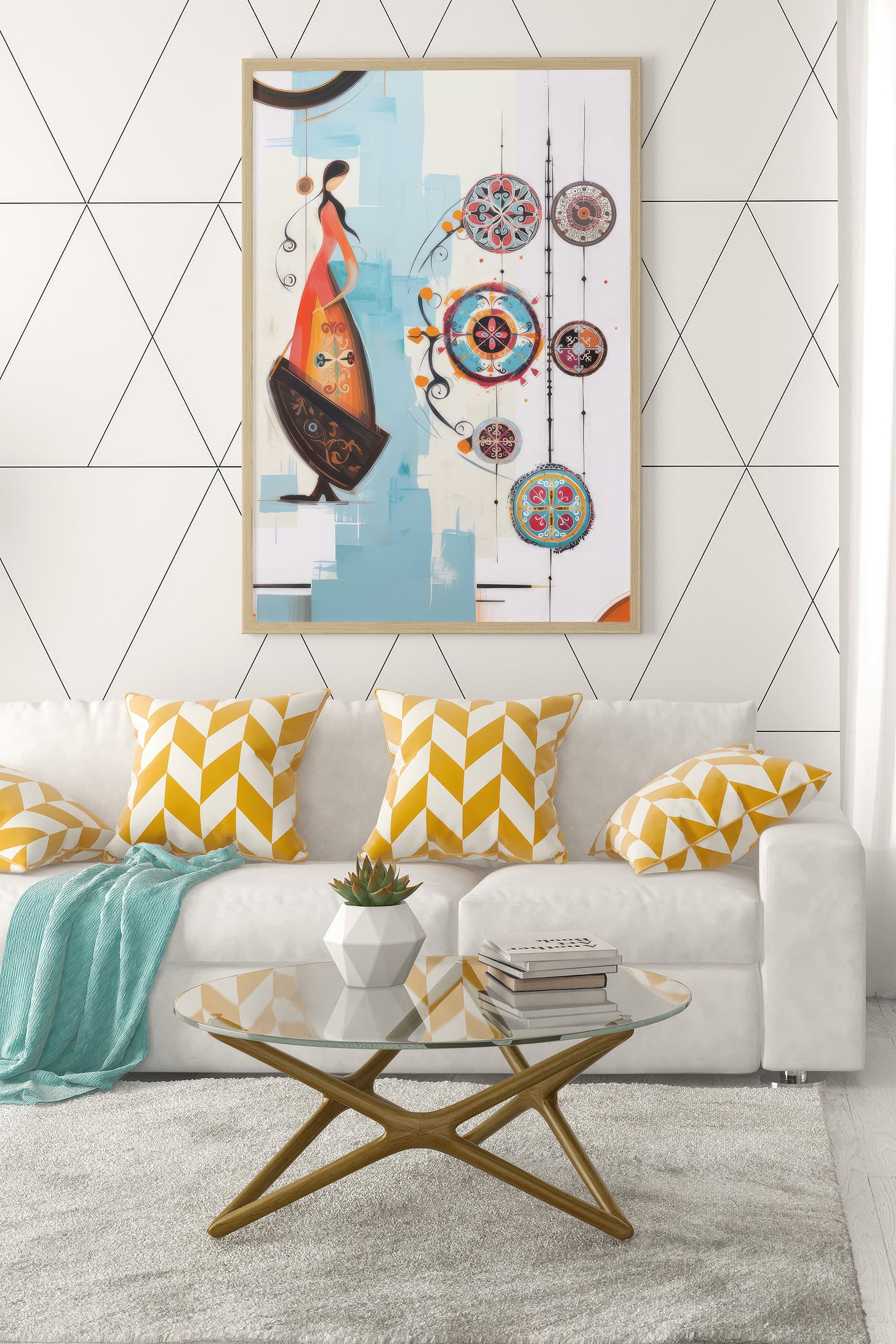 ASYLANA Digital Print Art for Download - Gallery Modern Kazakh Art with Traditional Ornaments and patterns 121D