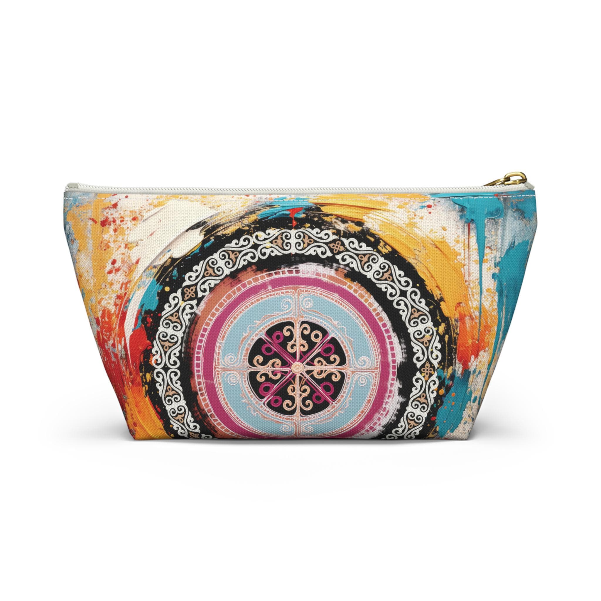 ASYLANA Accessory Pouch Bag for Cosmetics Jewelry Makeup and Travel with Kazakh Art and Design 504 - image 3
