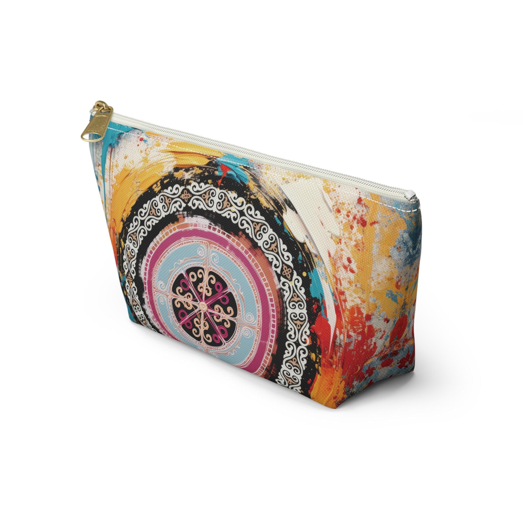 ASYLANA Accessory Pouch Bag for Cosmetics Jewelry Makeup and Travel with Kazakh Art and Design 504 - image 4