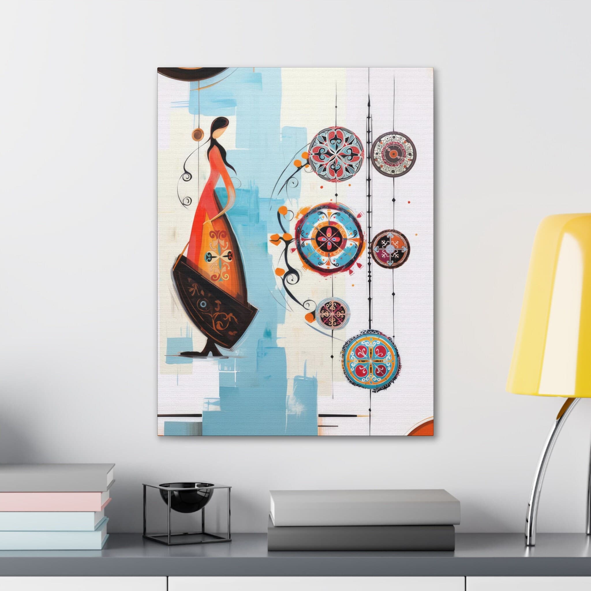 ASYLANA Kazakh Canvas Print Wrap Gallery Modern Kazakh Wall Art with Traditional Ornaments and patterns 121 - image 3