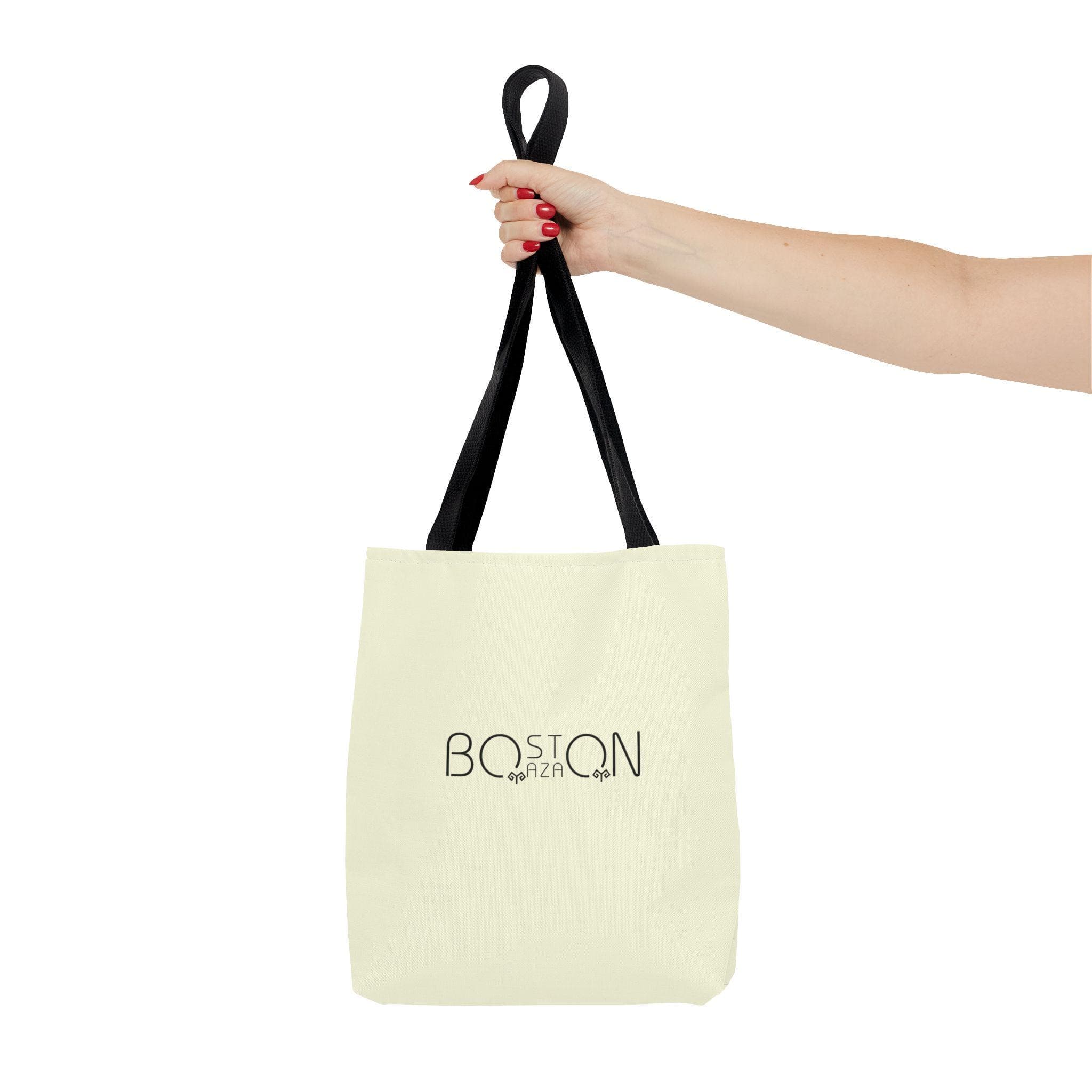 Boston Qazaq Plaza Minimal Kazakh Style Tote Bag - Beige Color - image 5