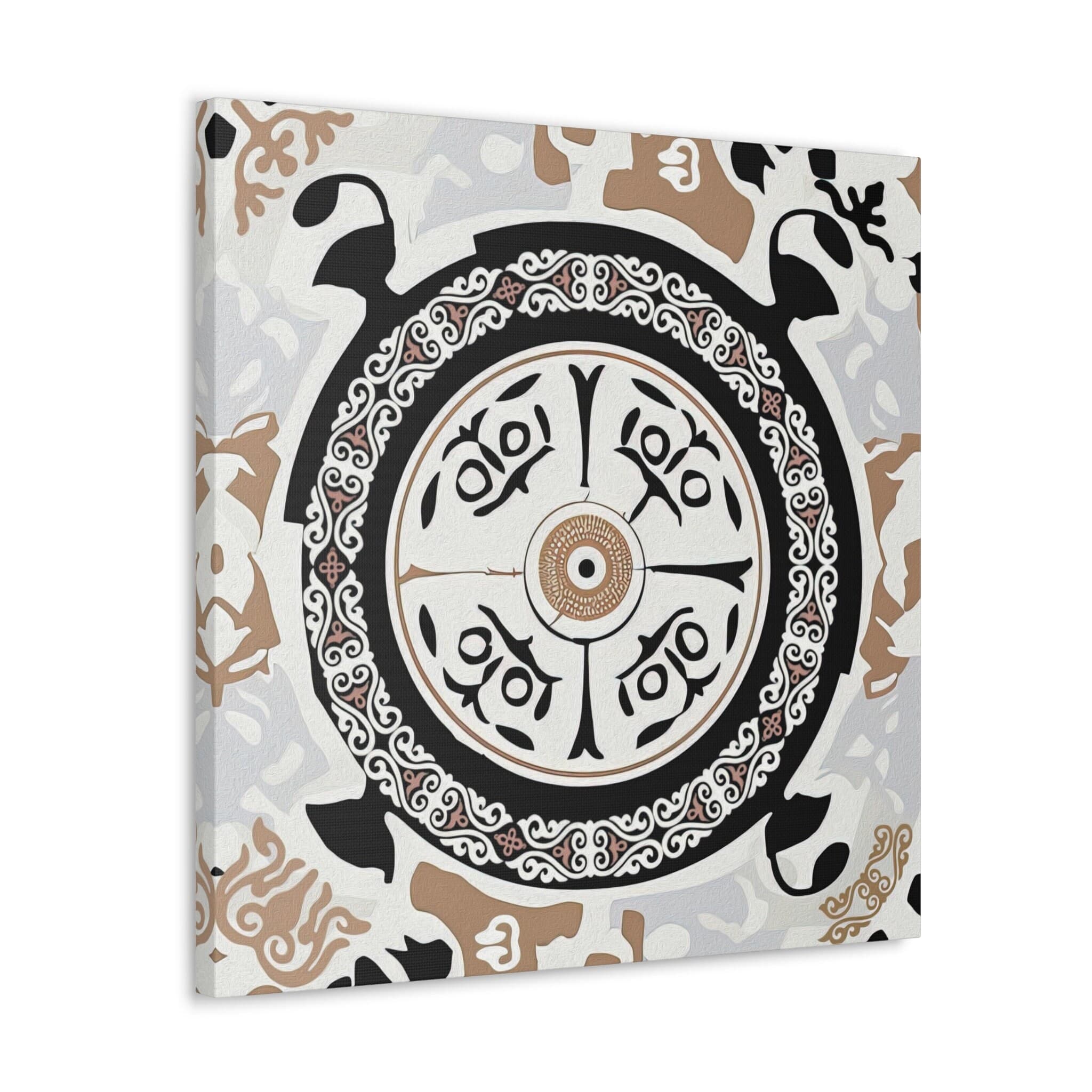 ASYLANA Kazakh Canvas Print Gallery Wall Art with Original Turkic Qazaq Nomadic Design of Vintage Wall-hangings 107 - image 4