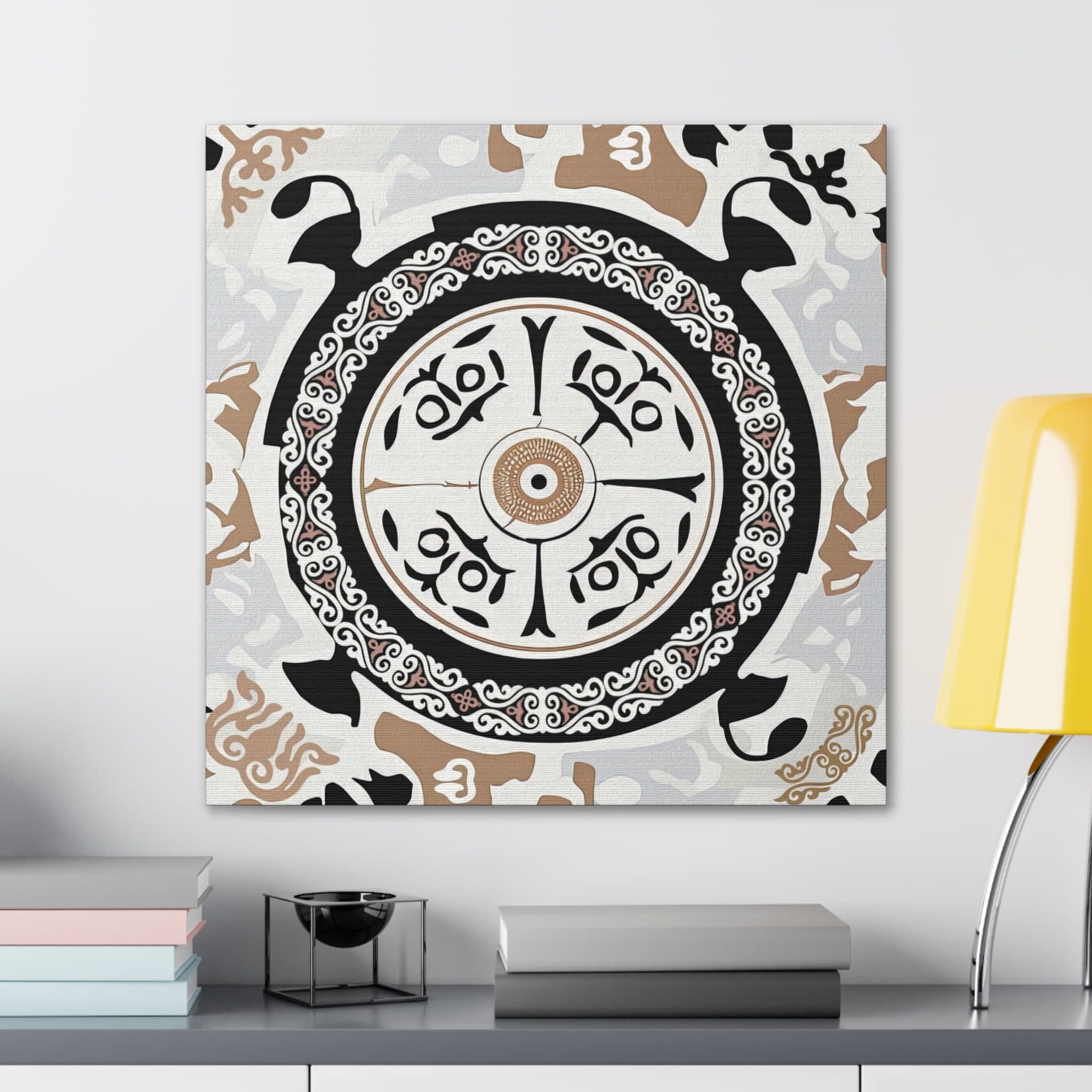 ASYLANA Kazakh Canvas Print Gallery Wall Art with Original Turkic Qazaq Nomadic Design of Vintage Wall-hangings 107 - image 3
