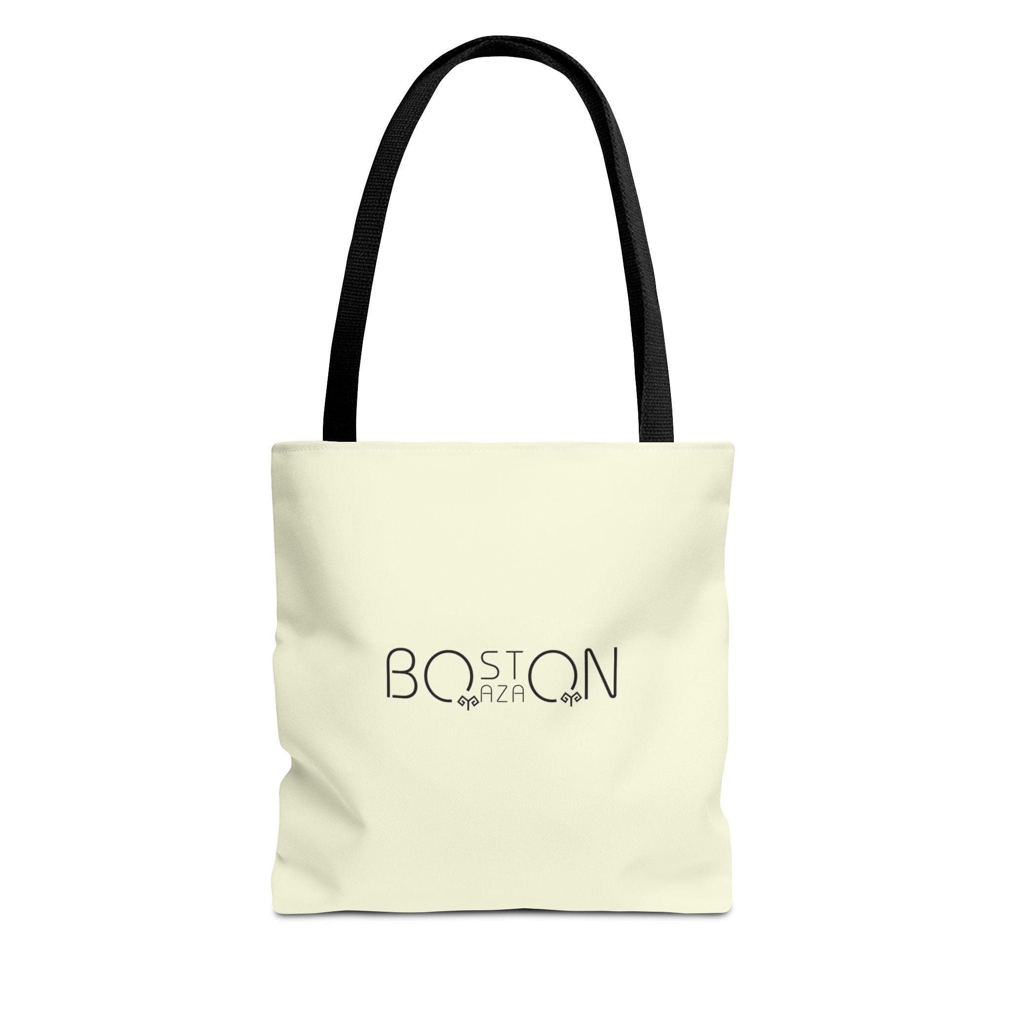 Boston Qazaq Plaza Minimal Kazakh Style Tote Bag - Beige Color