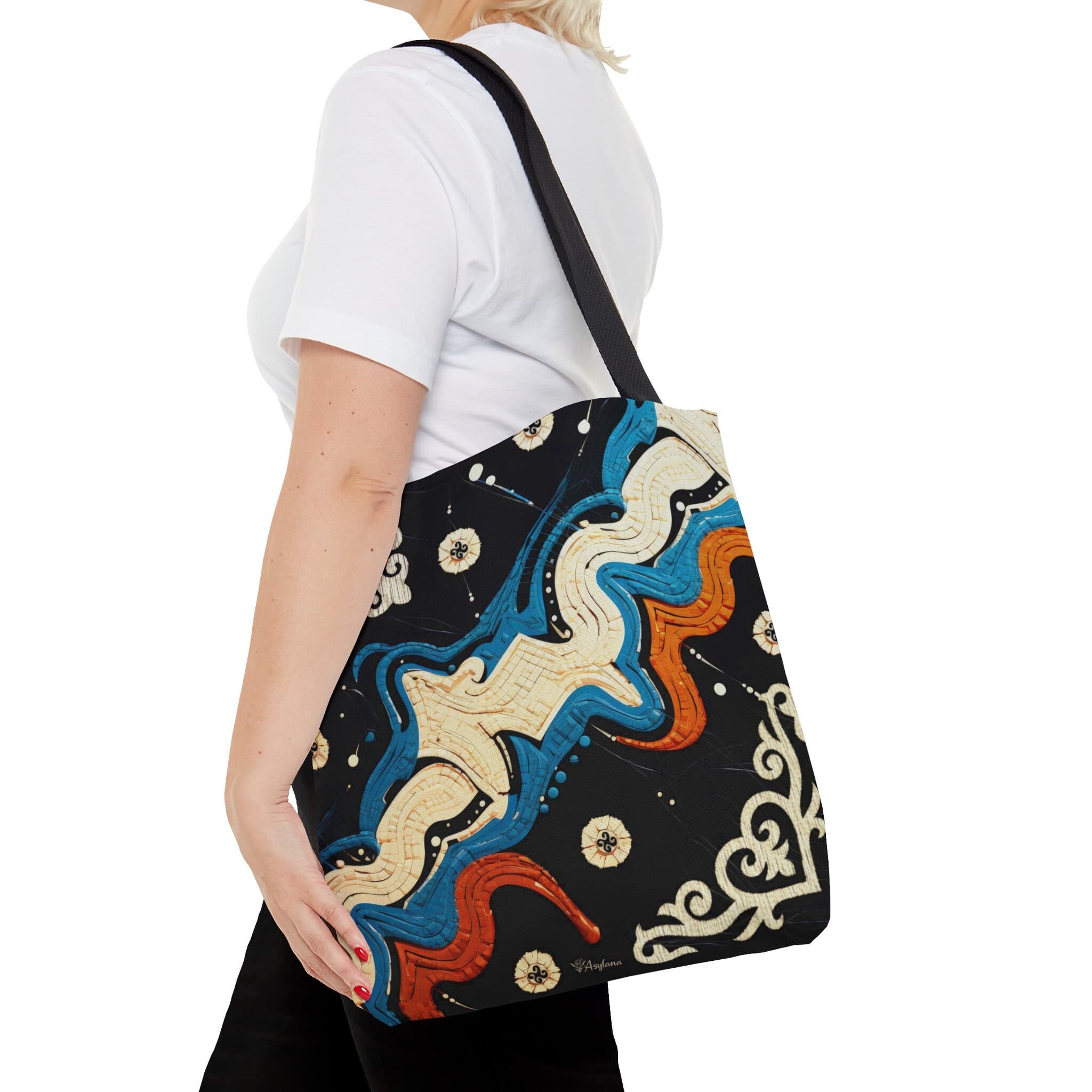 ASYLANA Tote Bag based on Qazaq Art with ethnic patterns of Kazakhstan and Central Asia Handbag 101 - image 4