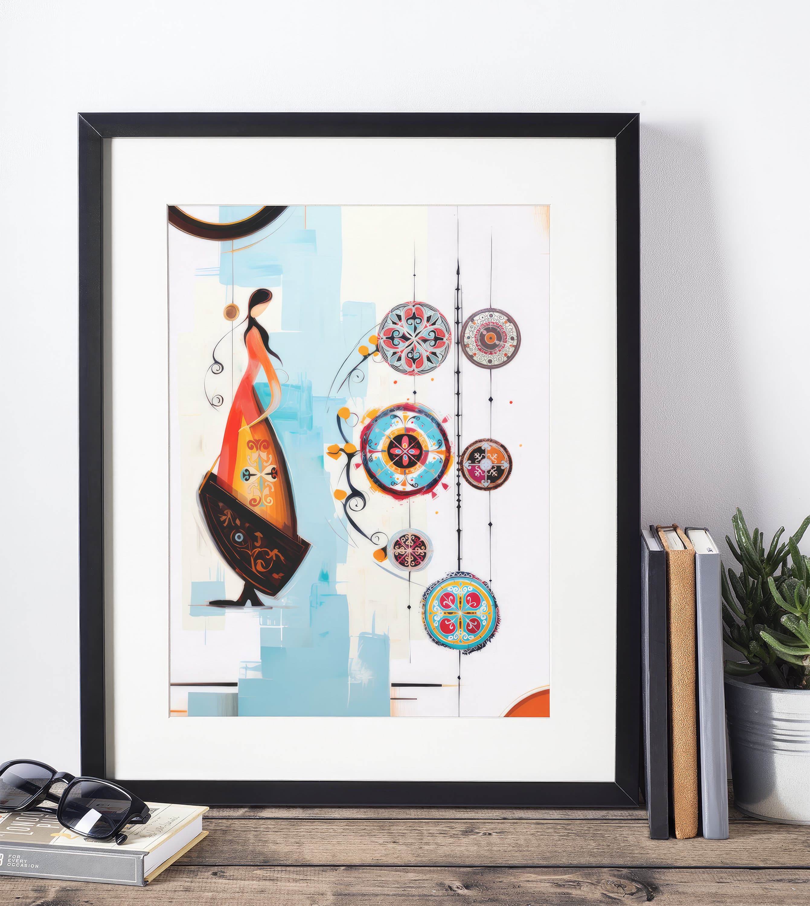 ASYLANA Digital Print Art for Download - Gallery Modern Kazakh Art with Traditional Ornaments and patterns 121D - image 3