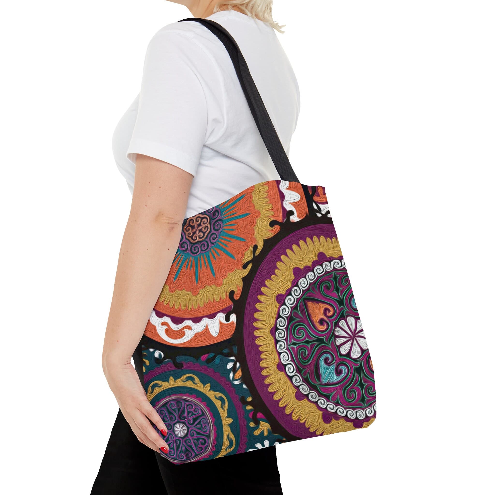 ASYLANA Tote Bag based on Qazaq Art with ethnic patterns of Central Asia Handbag 201 - image 4
