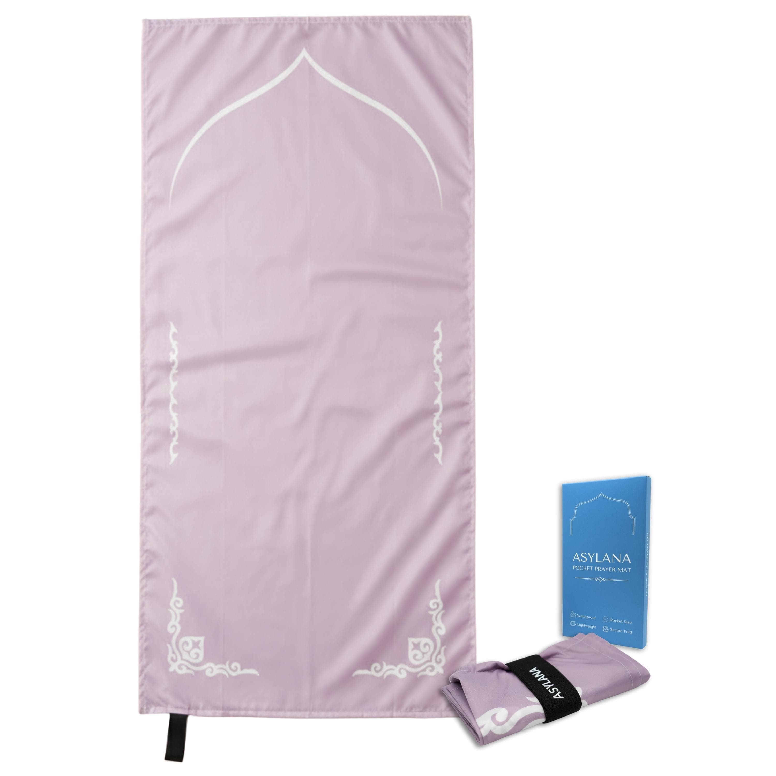 ASYLANA Portable Islamic Pocket Prayer Mat | Waterproof & Lightweight Thin Travel Sajjadah | Compact Small Seccade Musalla with Elastic Band - image 4