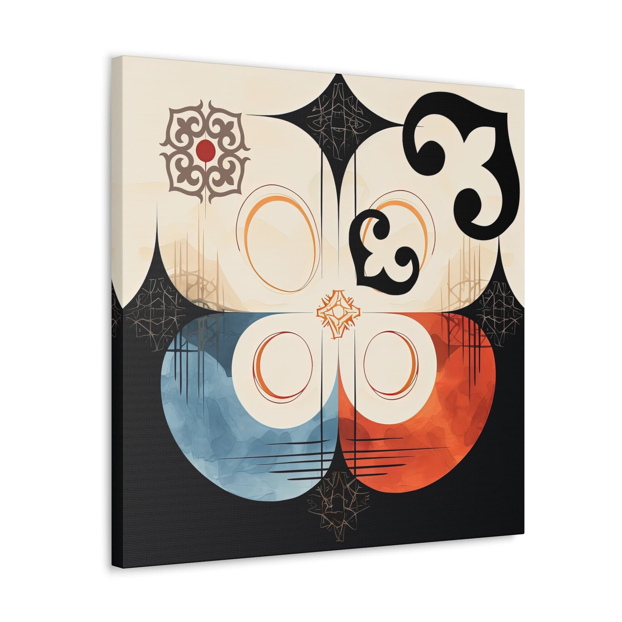 ASYLANA Kazakh Canvas Print Wrap Gallery Wall Art with Vintage Qazaq and Central Asian Ornaments Ethnic Turkic Design 115 - image 4