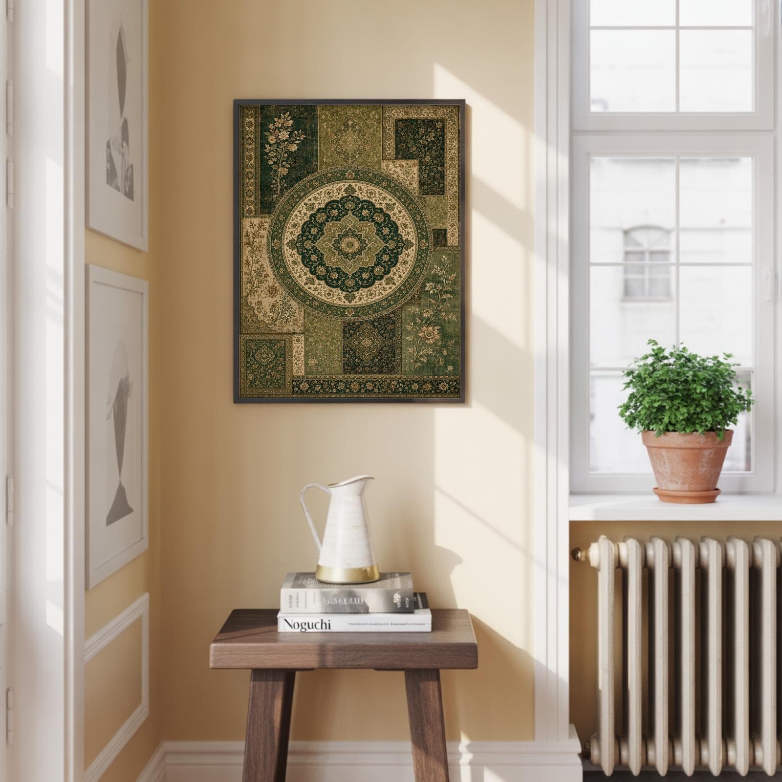 Persian Medallion Poster, Ornate Botanical Wall Art Print, Vintage Traditional Pattern Decor - image 3