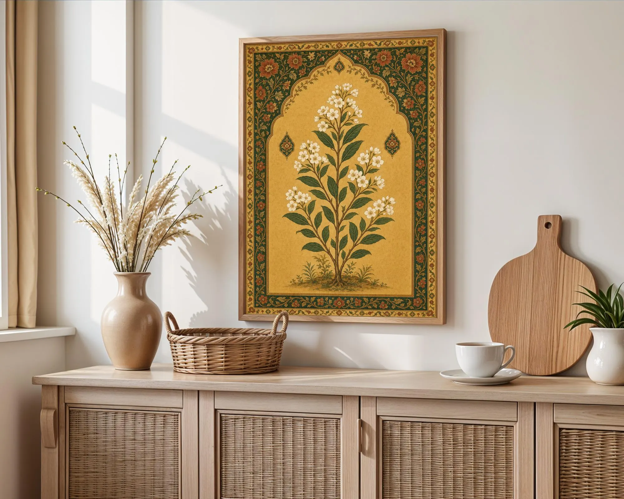 Vintage Mughal Floral Art Print, Indian Botanical Illustration, Persian Style Botanical Poster - image 5