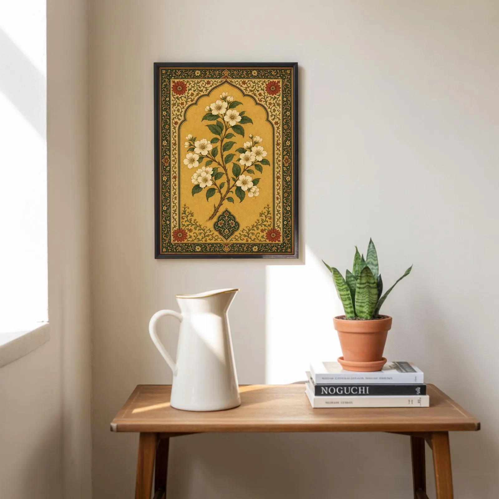 Mughal Floral Art Print, Vintage Indian Botanical Illustration - image 4