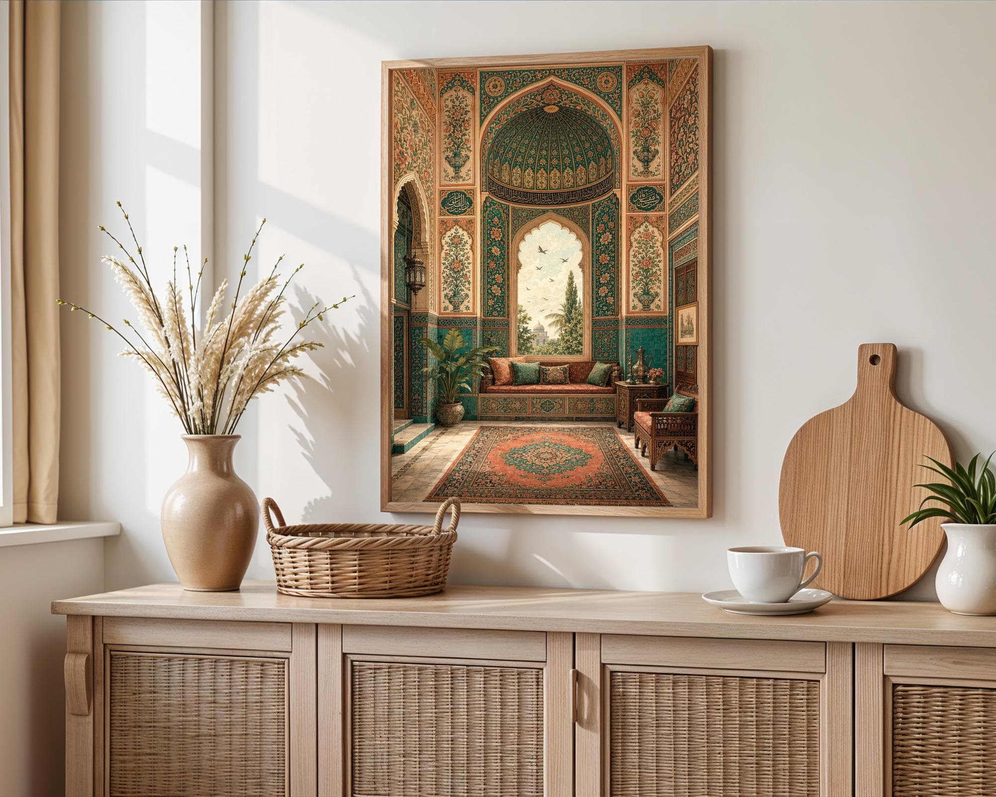 Islamic Architecture Print, Mosque Interior Art, Middle Eastern Decor - image 4