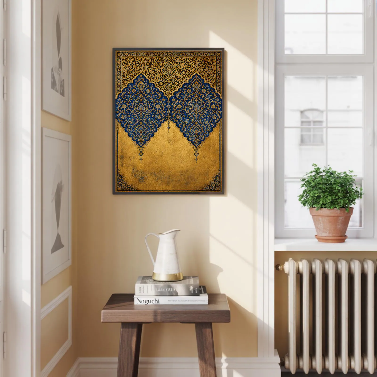 Persian Rug Pattern Poster, Tightly Packed Floral Carpet Design Wall Art - image 4
