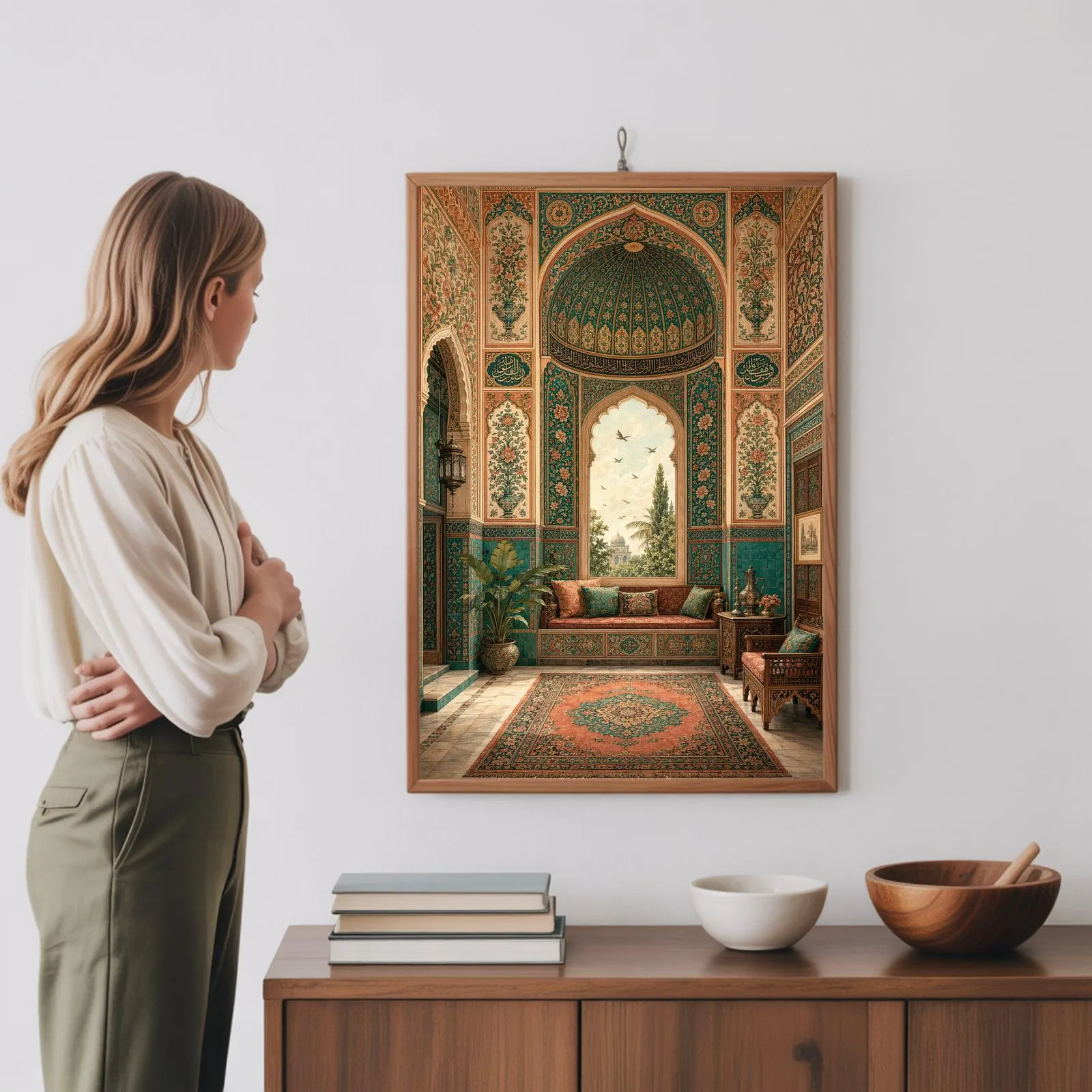 Islamic Architecture Print, Mosque Interior Art, Middle Eastern Decor - image 5