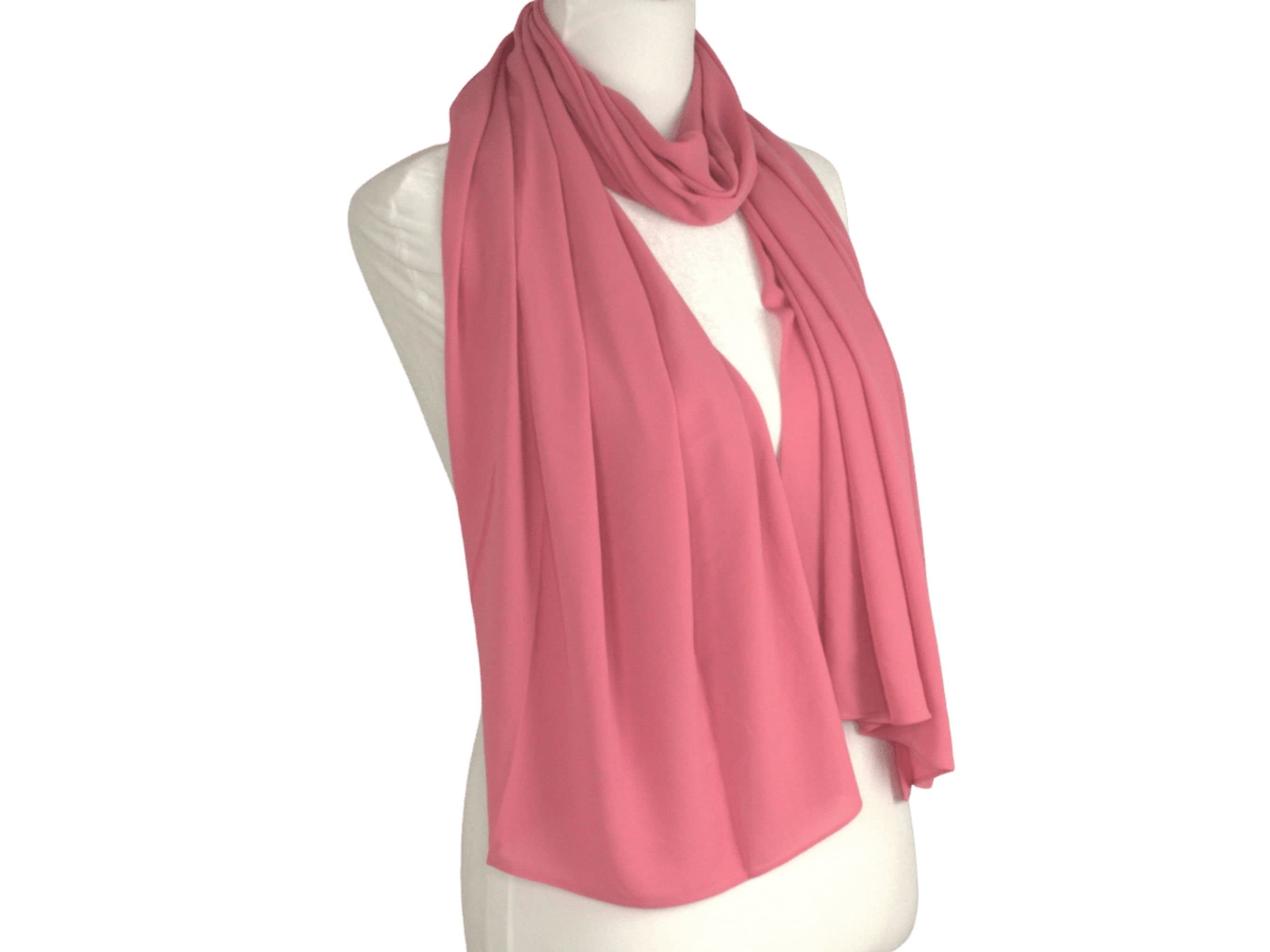 Coral pink hijab scarf, premium quality hijab headscarf