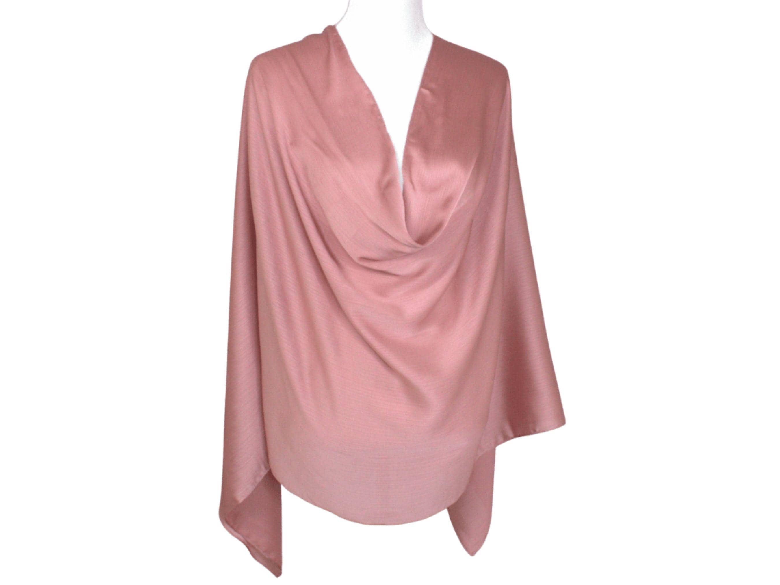 Light Rose Quartz formal hijab for fancy occasions | rose quartz satin crinkle hijab for muslim weddings and parties