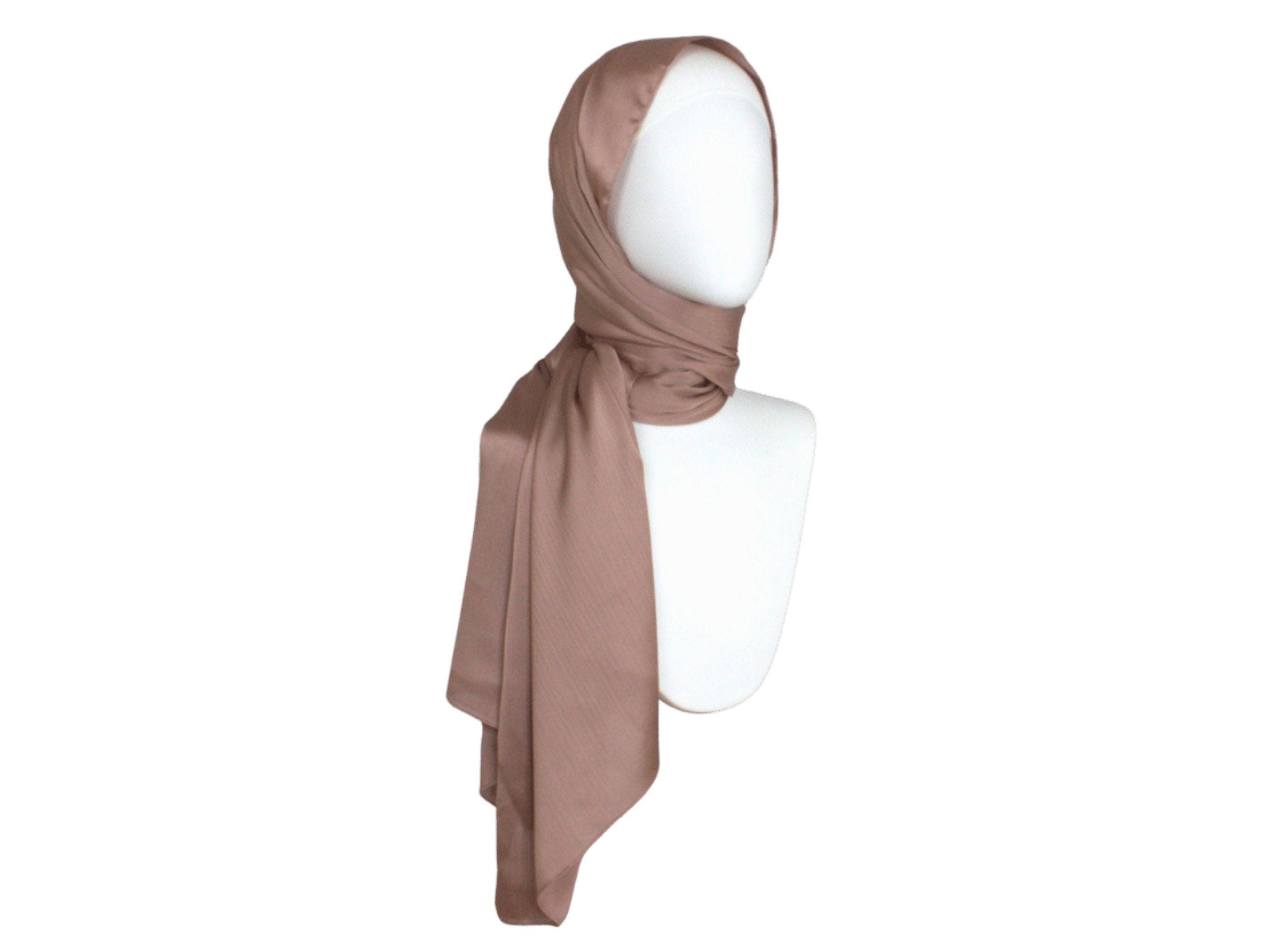 Rose Taupe formal hijab scarf for special occasions | Lina Zibdeh