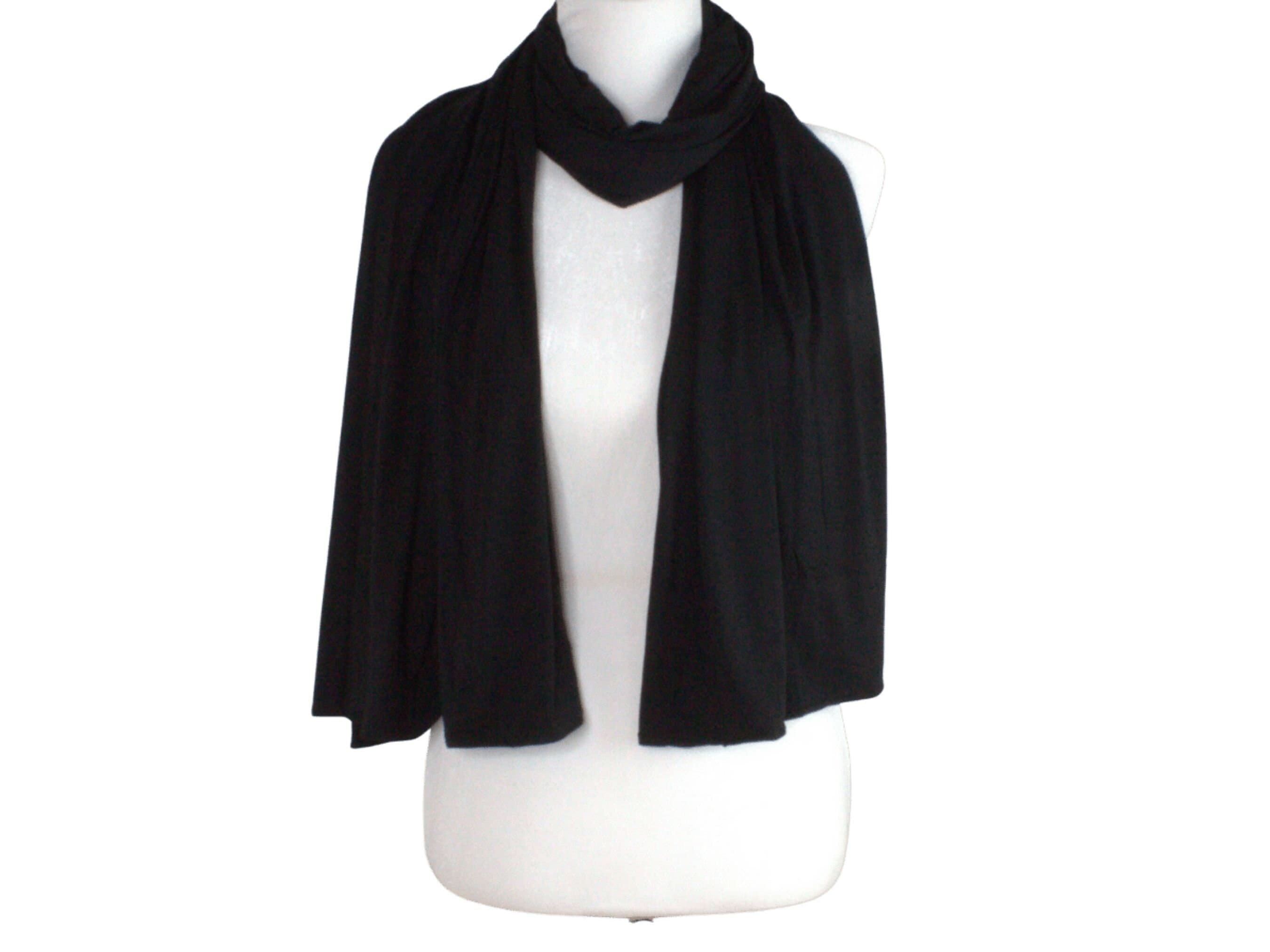 Black Bamboo Jersey Hijab Maxi Size