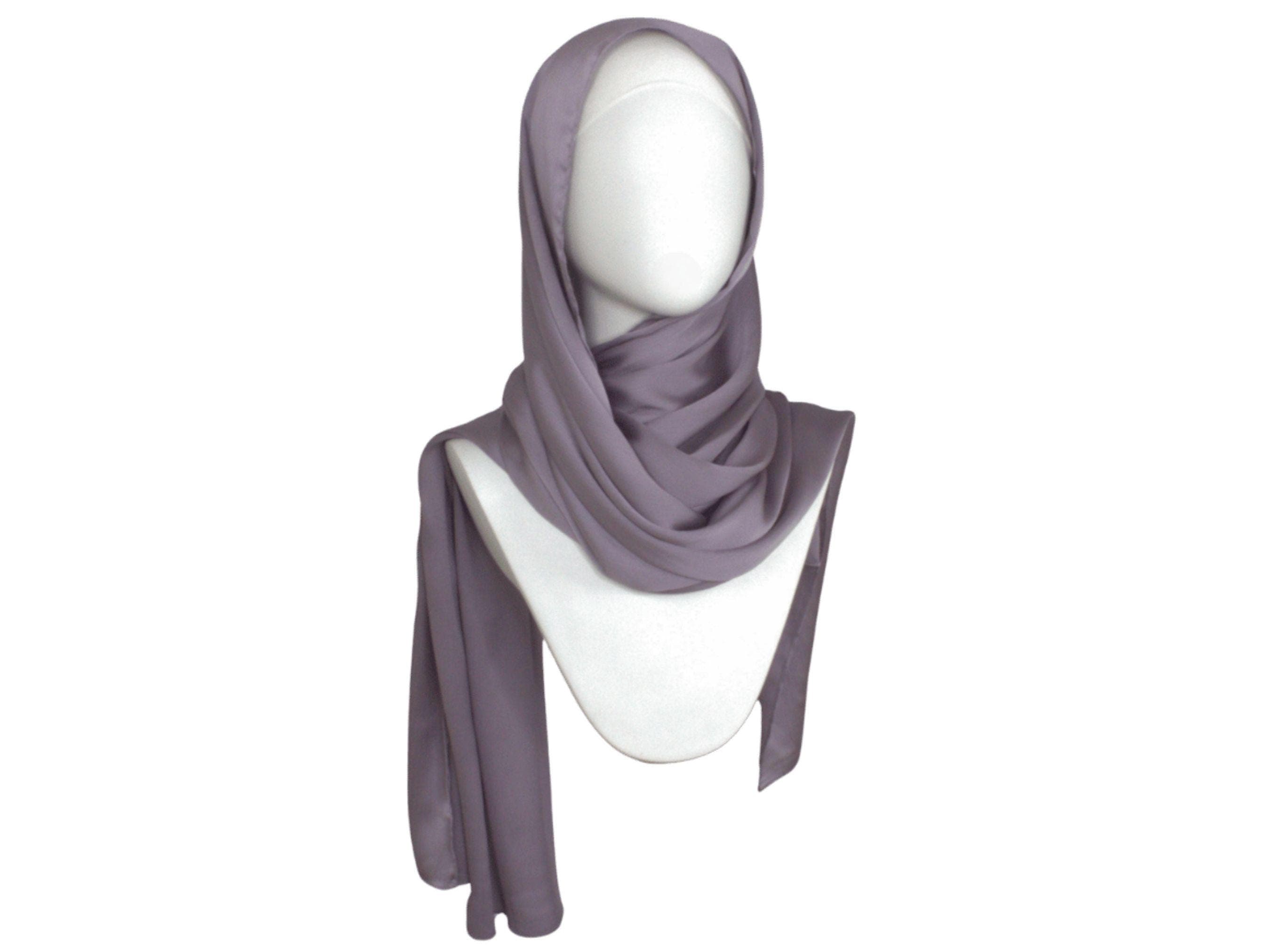 Dusty Mauve formal hijab scarf for special occasions | Lina Zibdeh