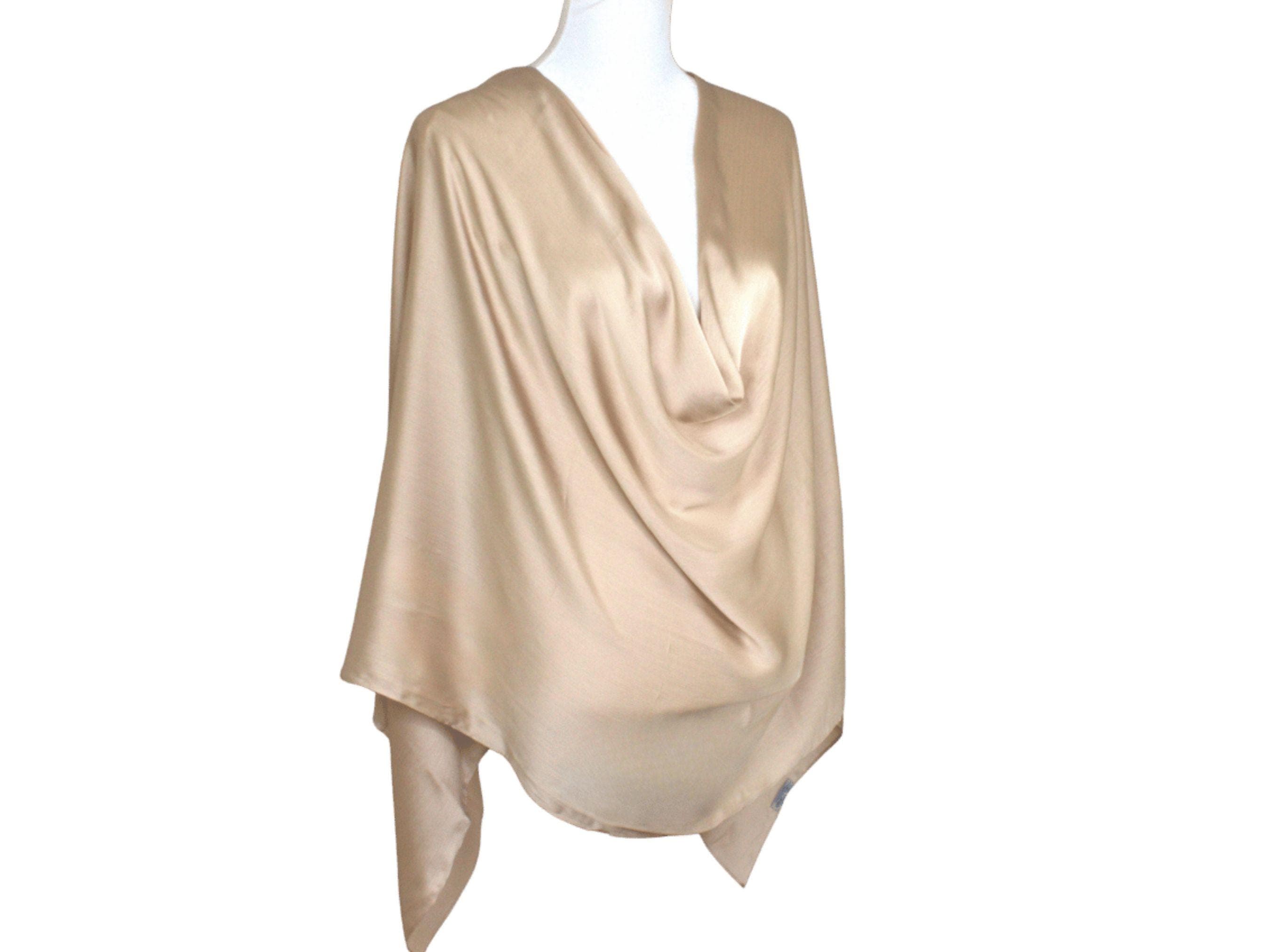 Warm Golden Satin Crinkle Hijab, Luxe Party Wear - image 5