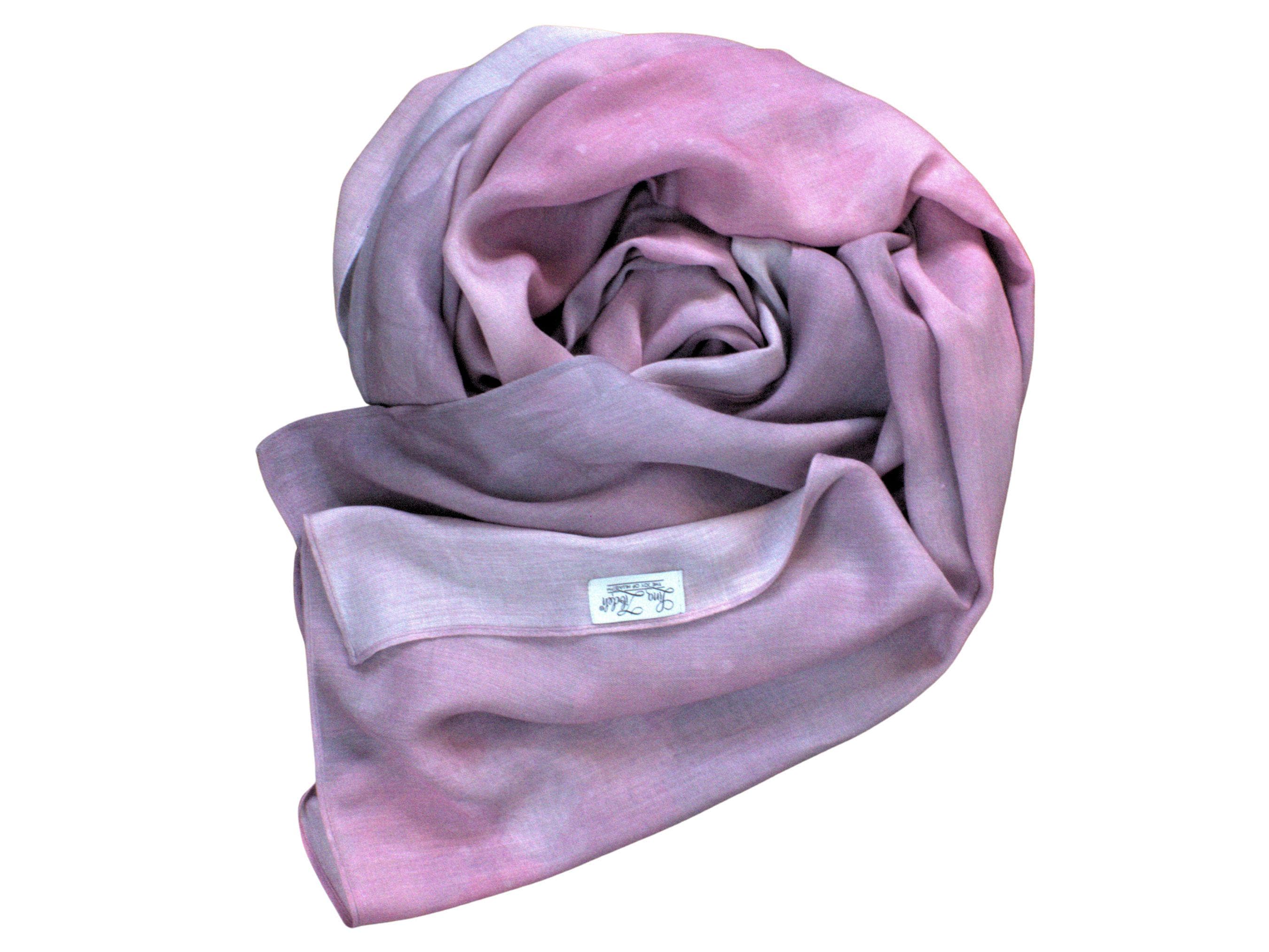 Watercolor Bamboo Modal Hijab Scarf: Dusty Mauve, Lightweight & Breathable - image 4