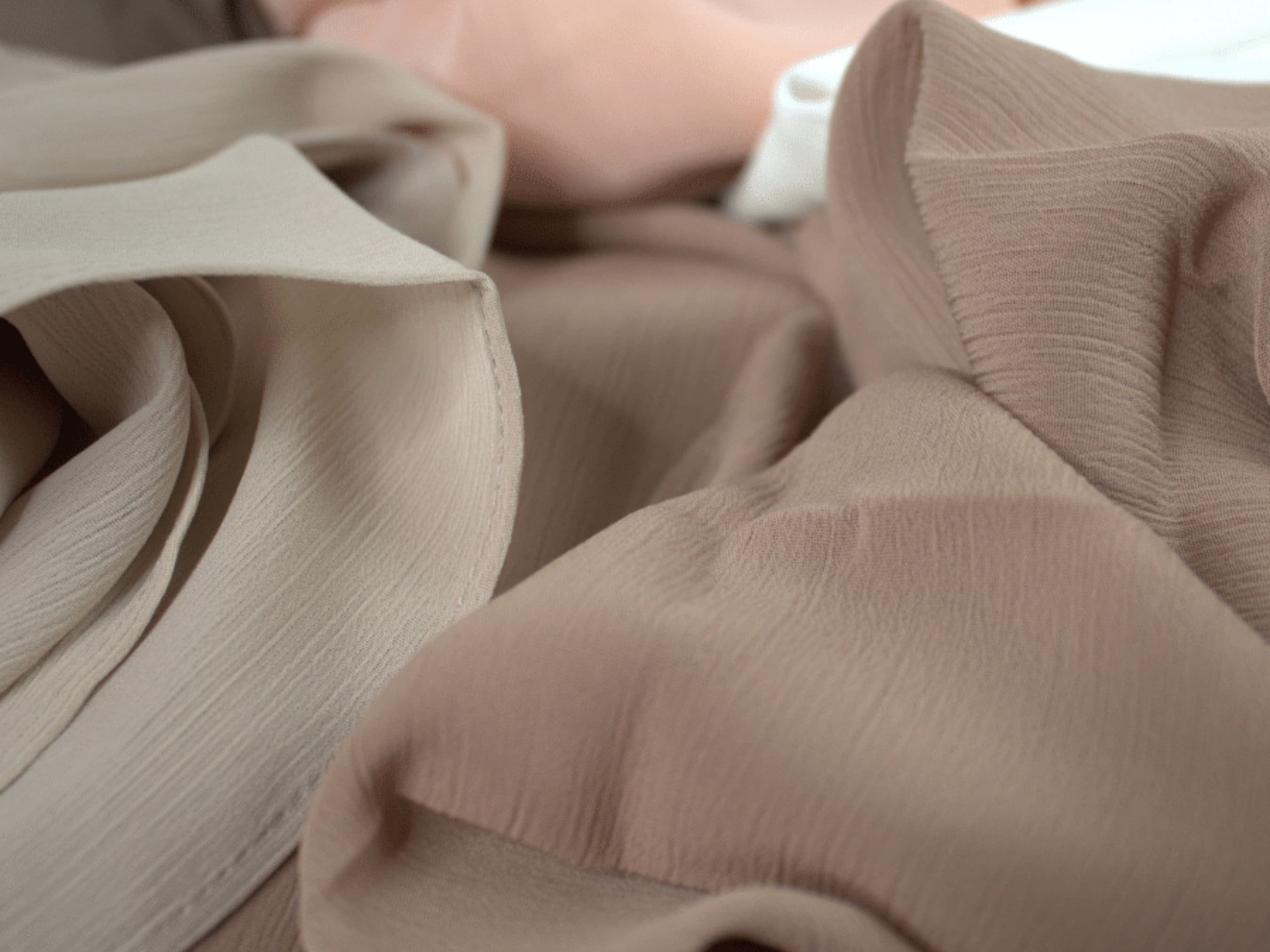 Olive Brown Crinkle Chiffon Hijab, Soft Texture, Everyday Wear - image 5