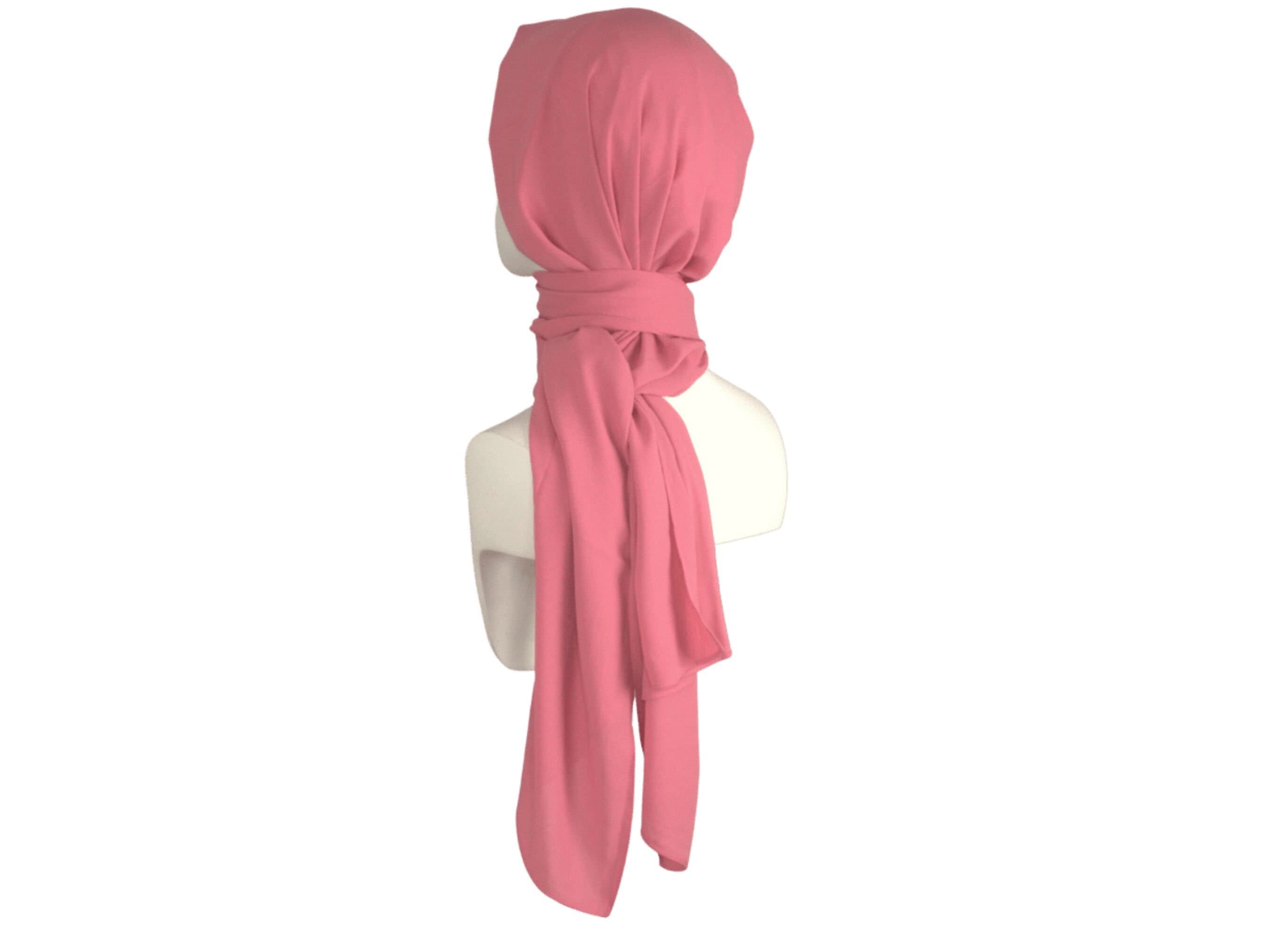 Coral pink hijab scarf, premium quality hijab headscarf