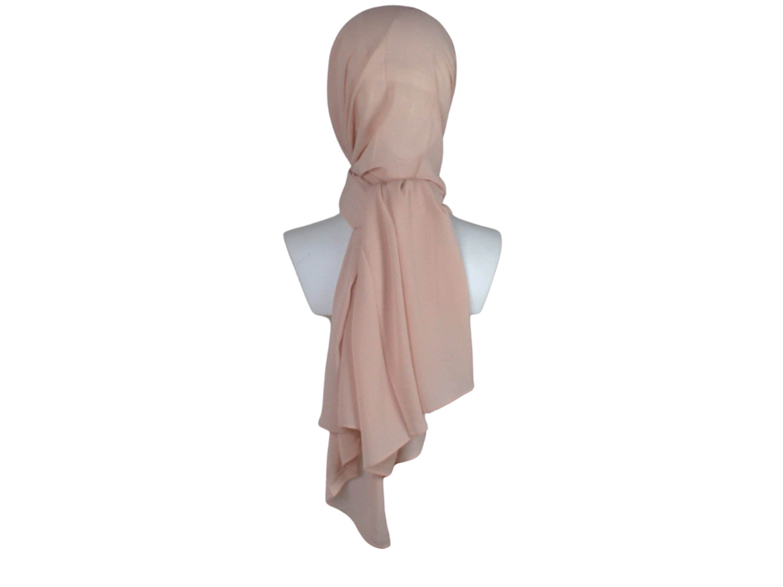 Crinkle Chiffon Hijab, Soft Peach, Everyday Elegance - image 5