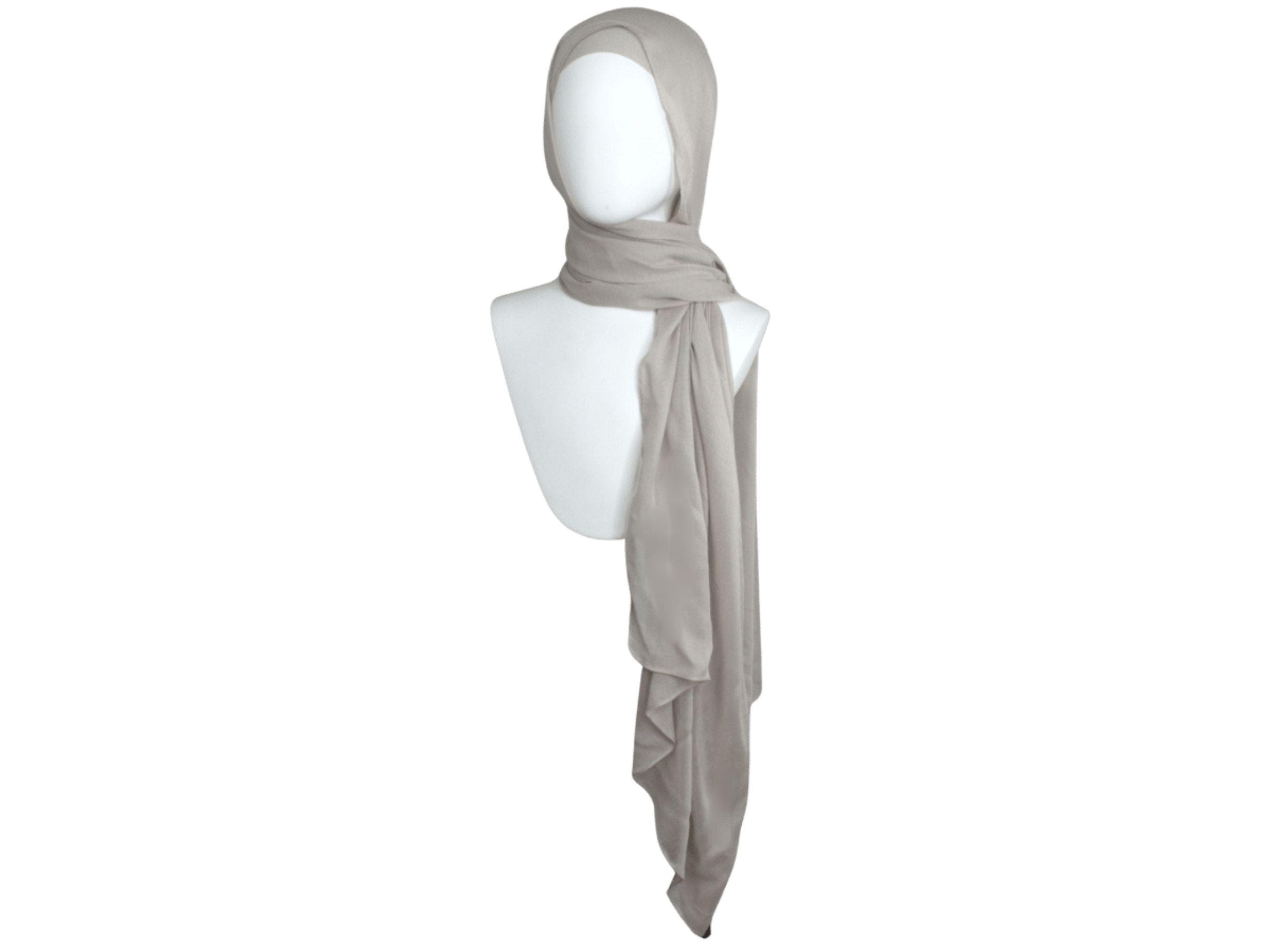 neutral beige bamboo modal hijab scarf, ideal for all ages  and warm weather | Lina Zibdeh