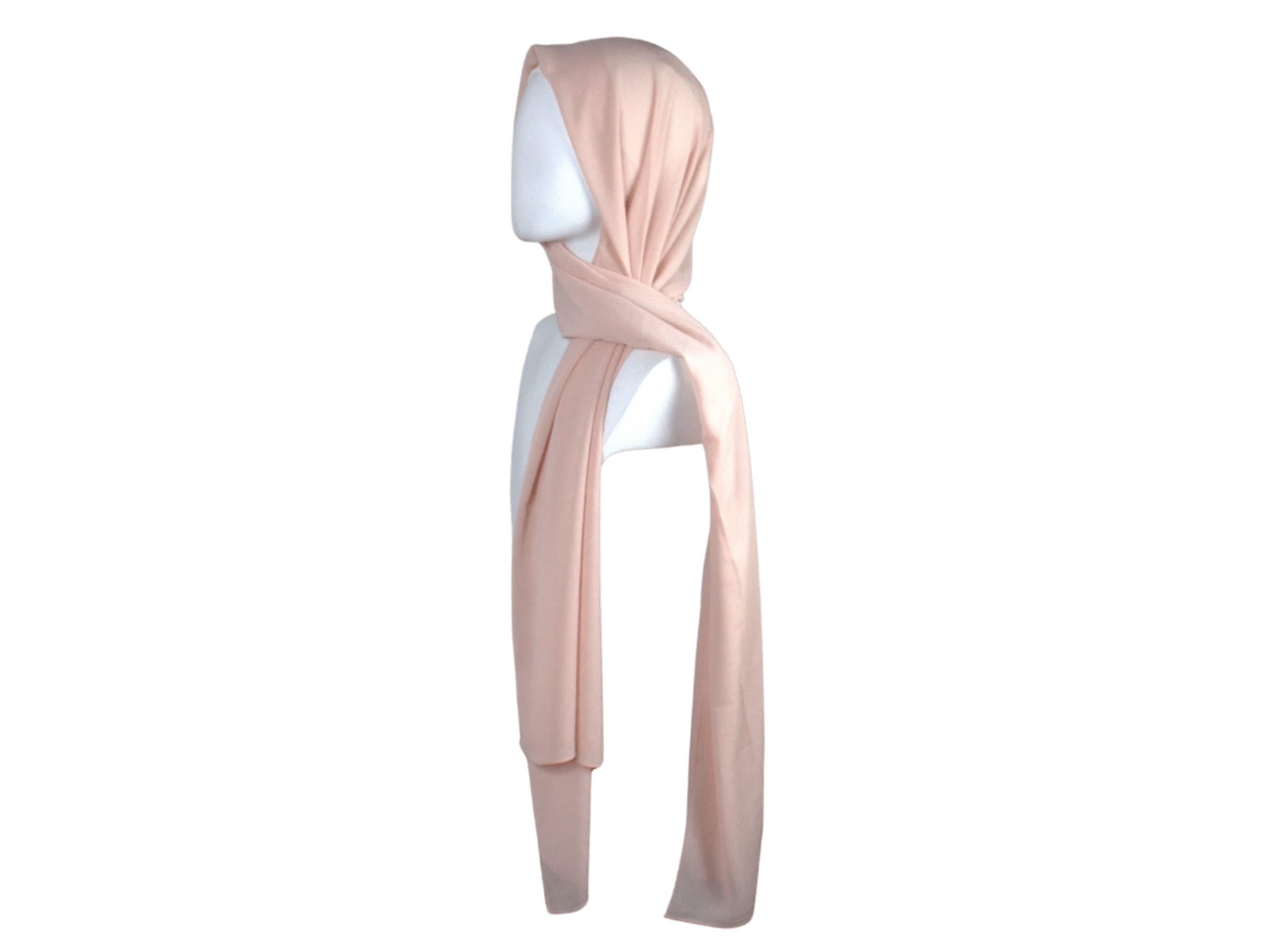 Crinkle Chiffon Hijab, Soft Peach, Everyday Elegance - image 4