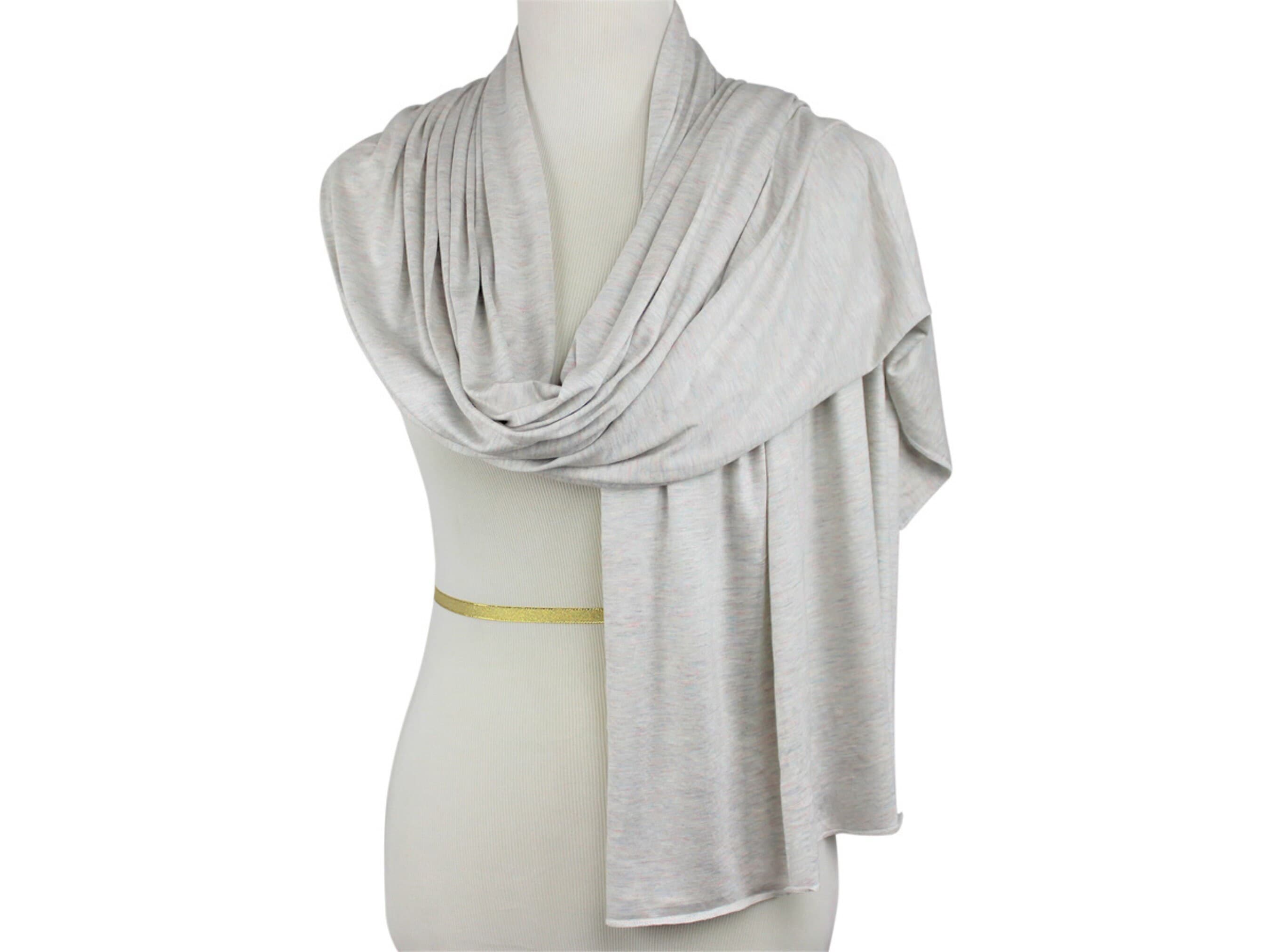 Light Beige Jersey Hijab, Soft Cotton Feel, Standard Size - image 3