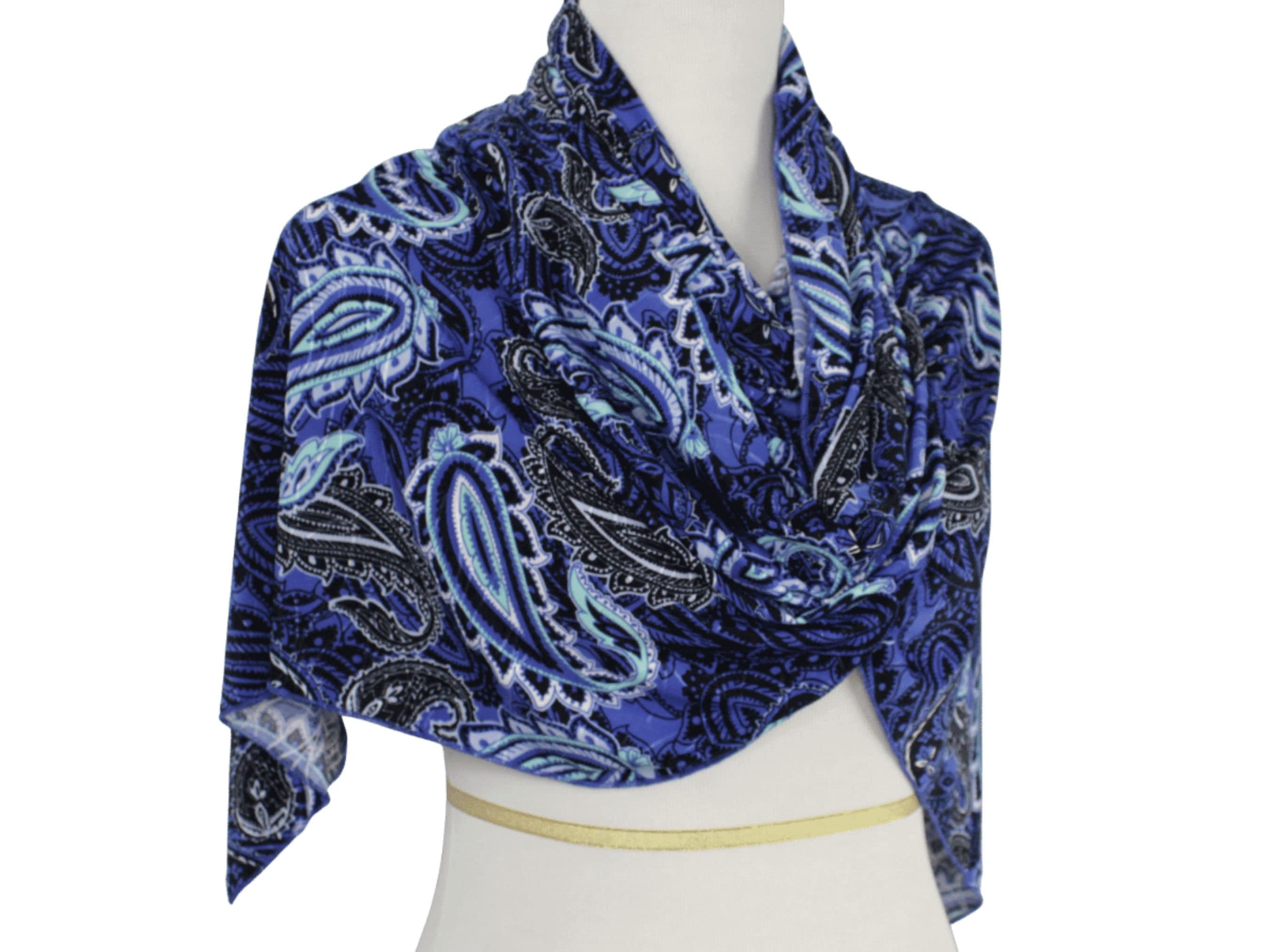Printed Jersey Hijab, Paisley Zibde Fabric, Buttery Feel - image 4