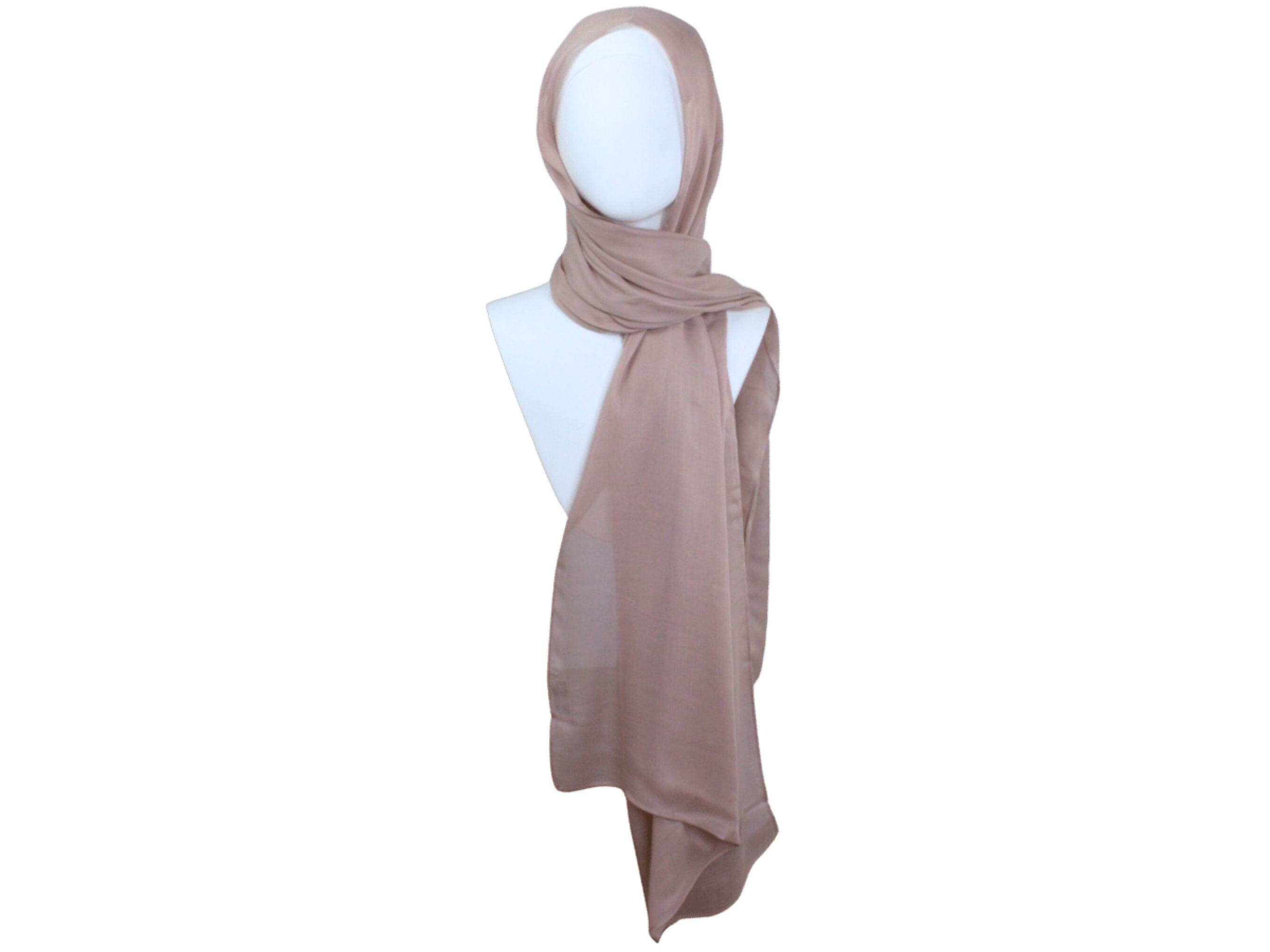 Rose neutral bamboo modal hijab scarf, ideal for all ages  and warm weather | Lina Zibdeh