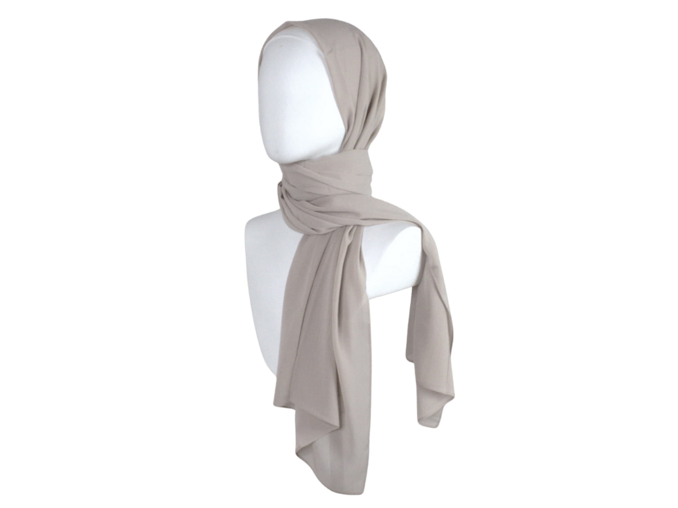 Crinkle Chiffon Hijab, Soft Texture, Sand Beige - image 5