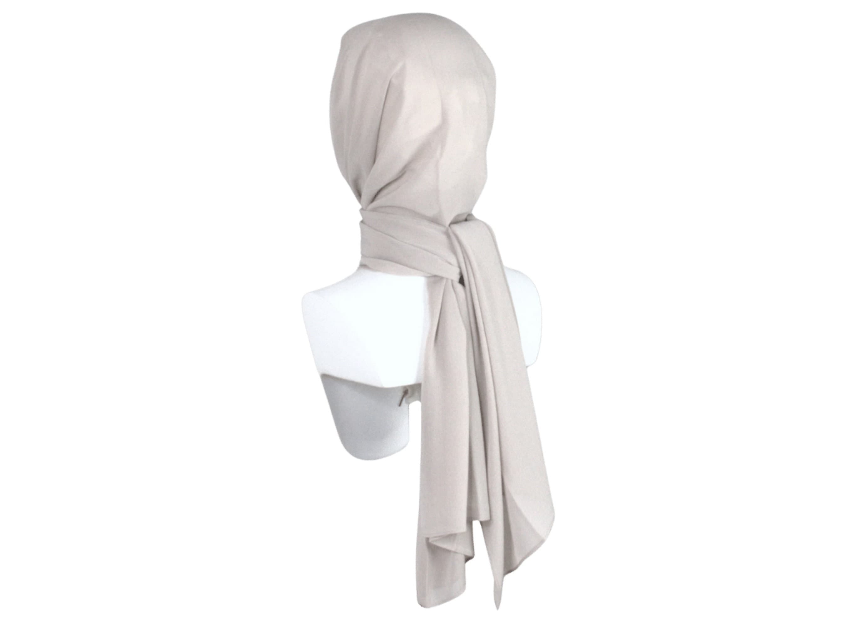 Crinkle Chiffon Hijab, Soft Texture, Sand Beige - image 4