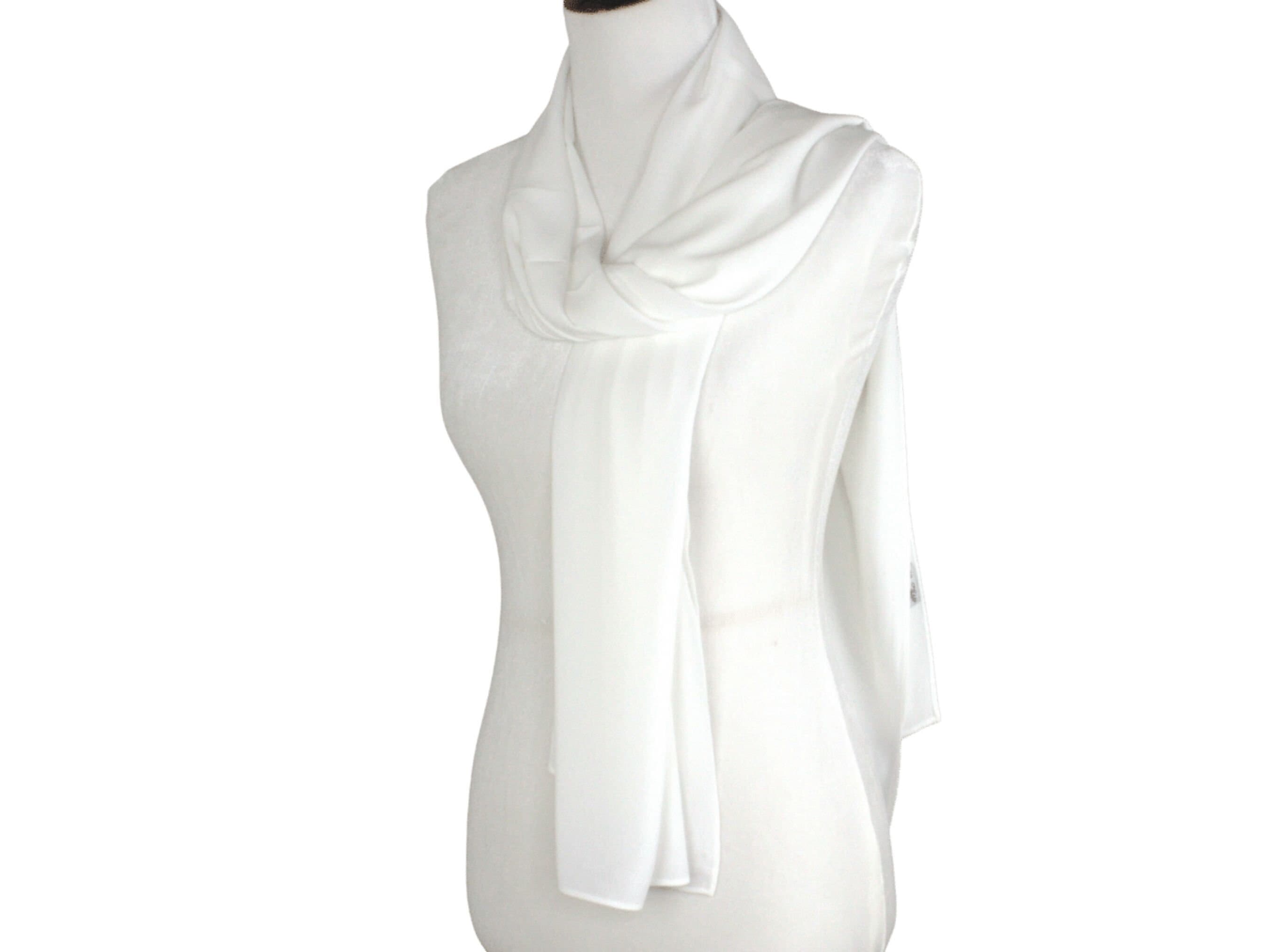 Diamond Chiffon Hijab, 70" x 27", Off-White - image 5