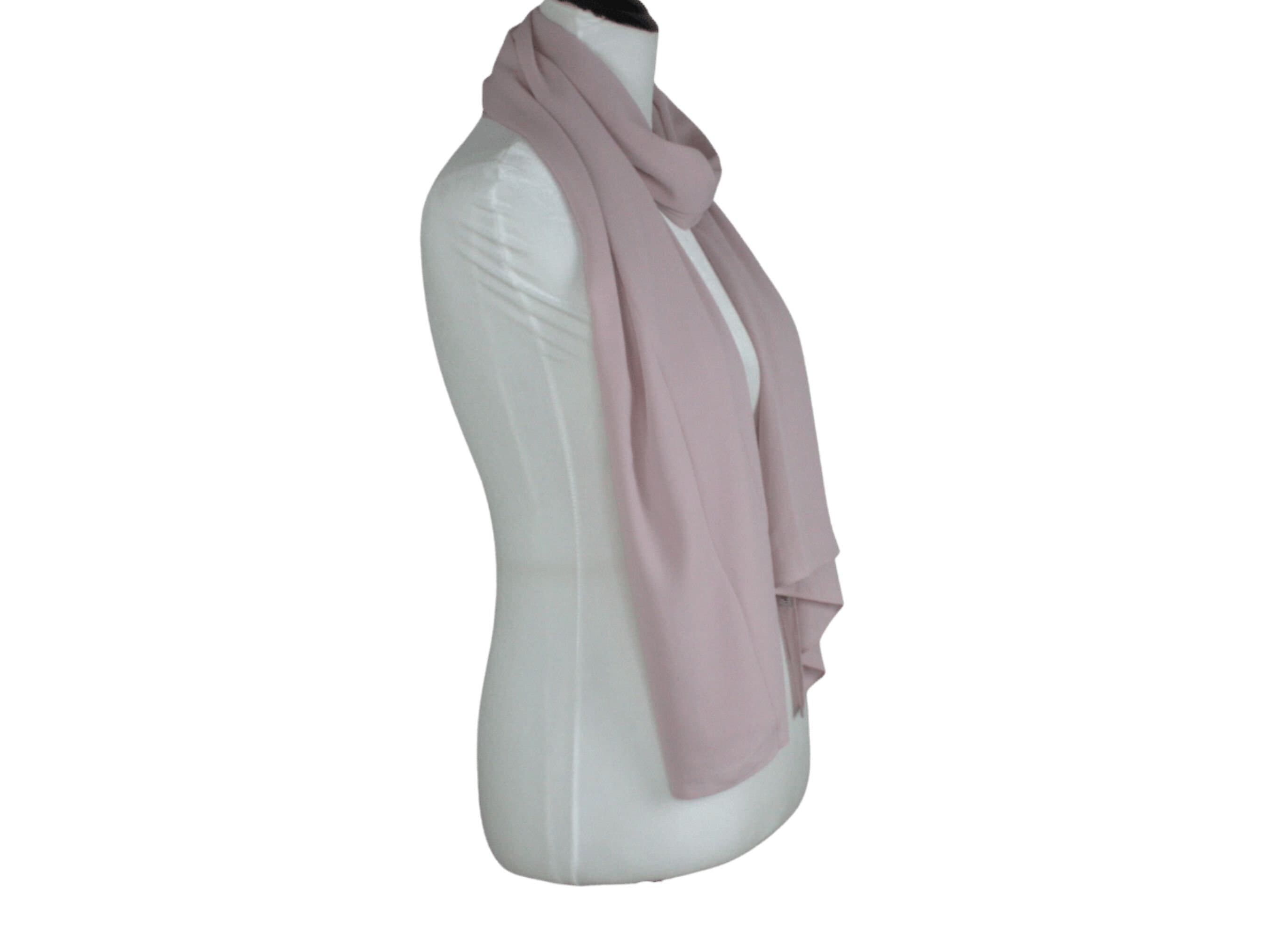 Mauve pink chiffon hijab, maxi hijab scarf