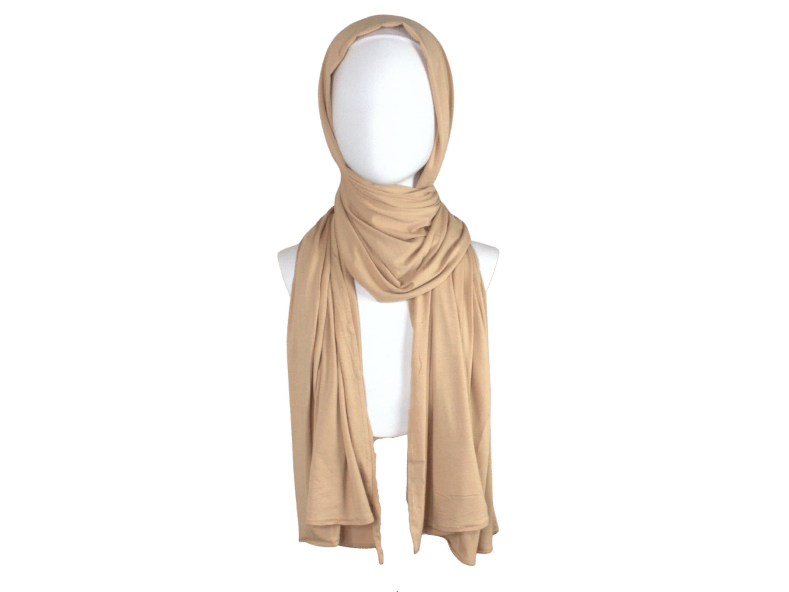 Neutral Bamboo Jersey hijab, maxi bamboo hijab premium qualtiy