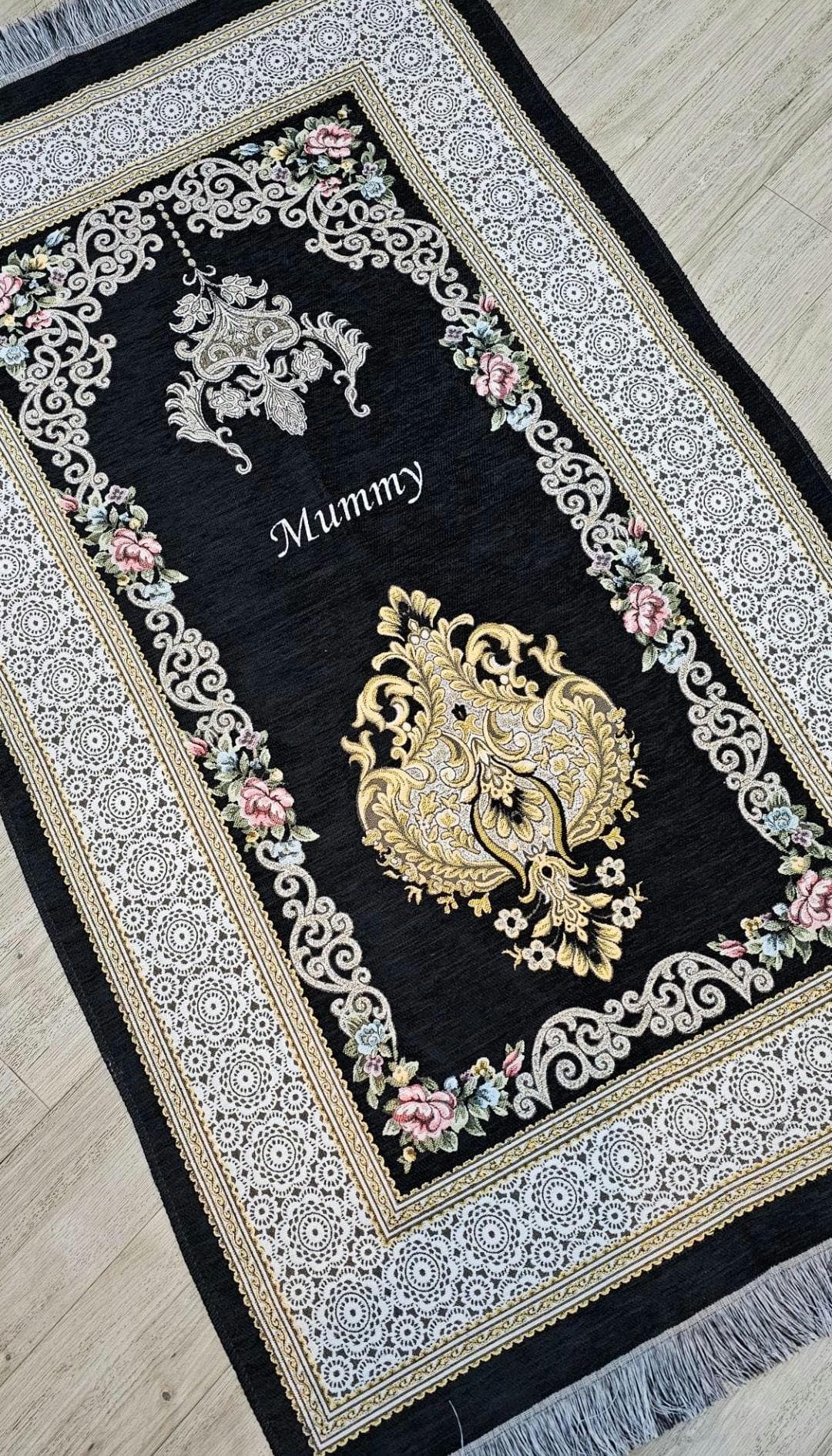 Personalised musallah, prayer rug, personalised prayer mat, Islamic praying gift, Arabic prayer rug, salah mat, janamaz prayer