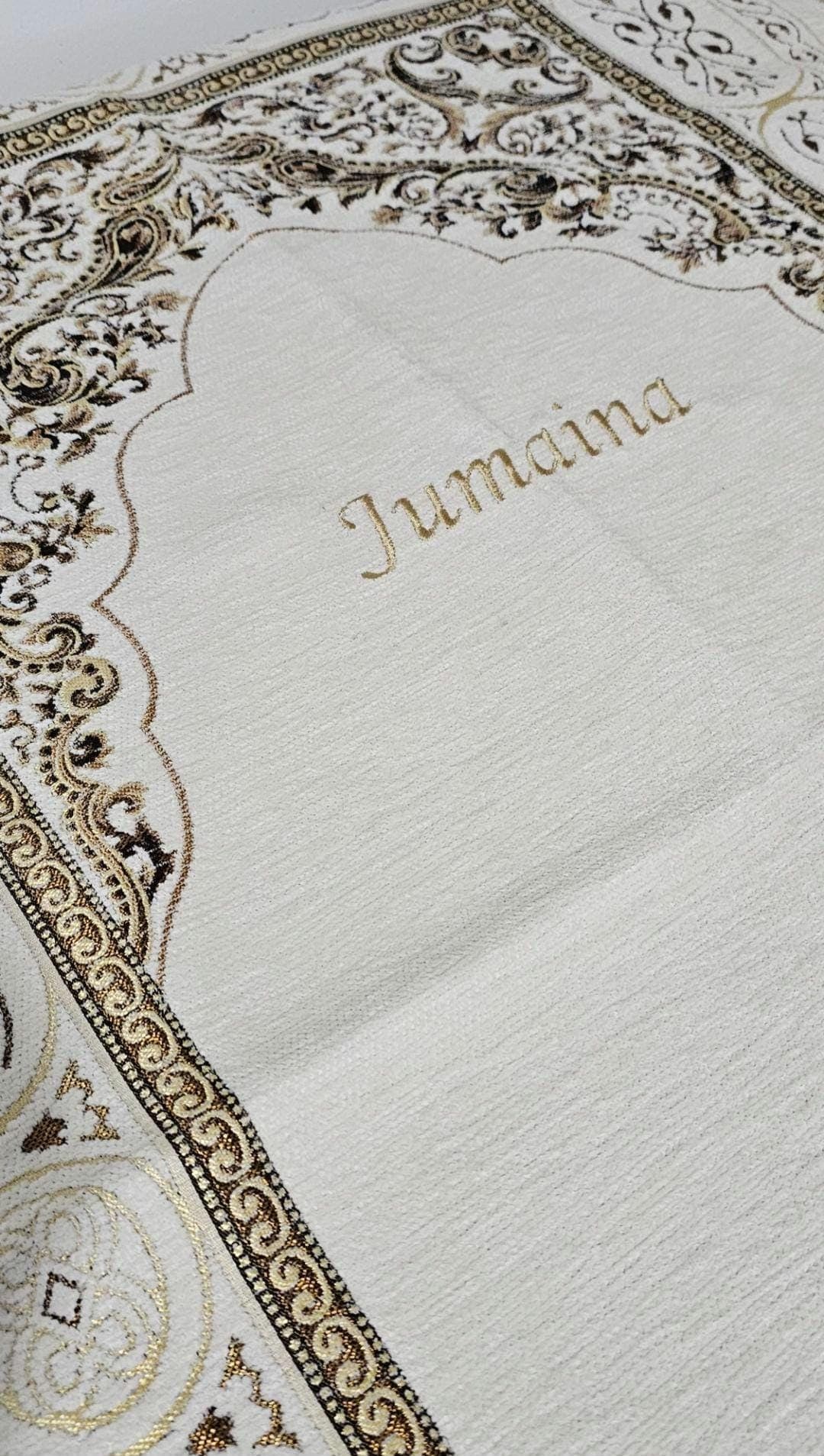 Personalised prayer mat, Arabic prayer rug, prayer rug, personalised musallah, salah mat, Islamic praying gift, janamaz prayer - image 5