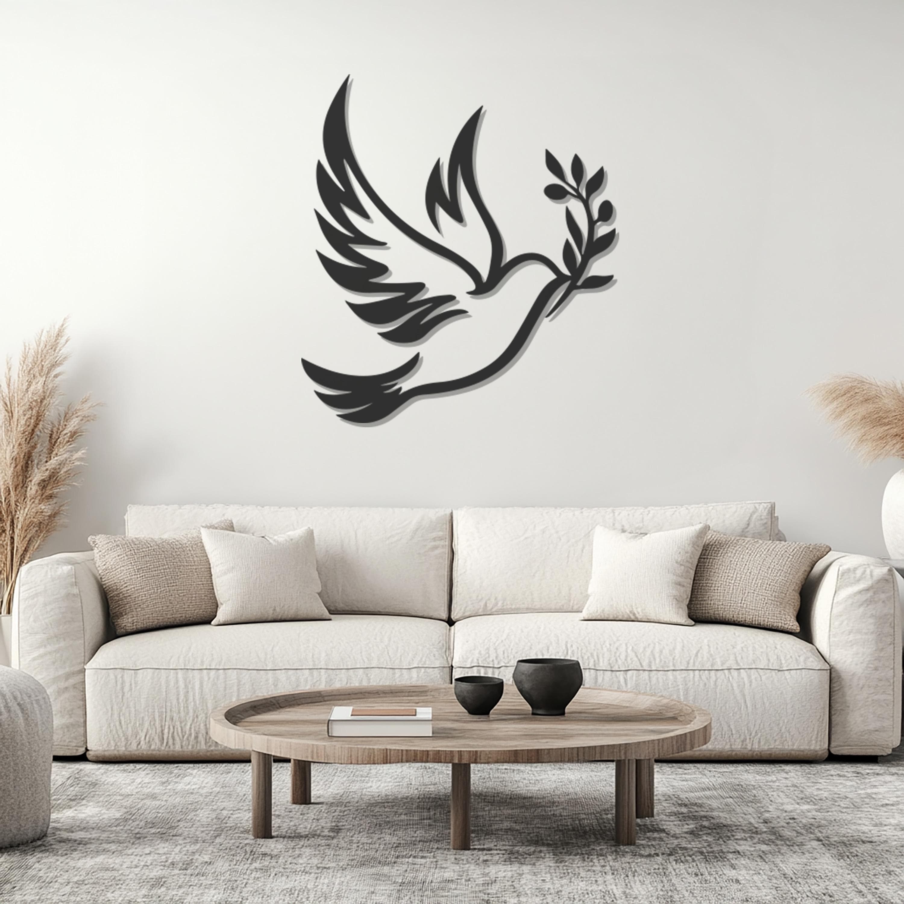 Dove Metal Wall Art: Elegant Tranquility SymbolNew Year's gift - image 3