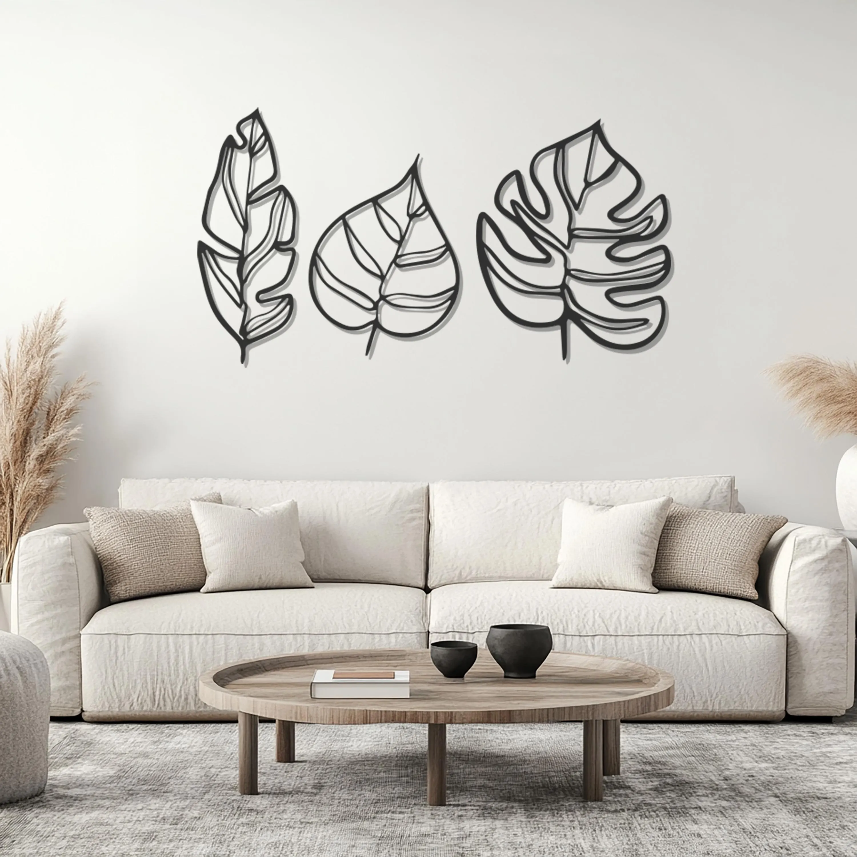 Leaf Metal Wall Art, Large Metal Wall Decor, Leaves Home Decor,Modern Wall Art, Living Room Decor, Oversized Wall Decor, Christmas Gifts