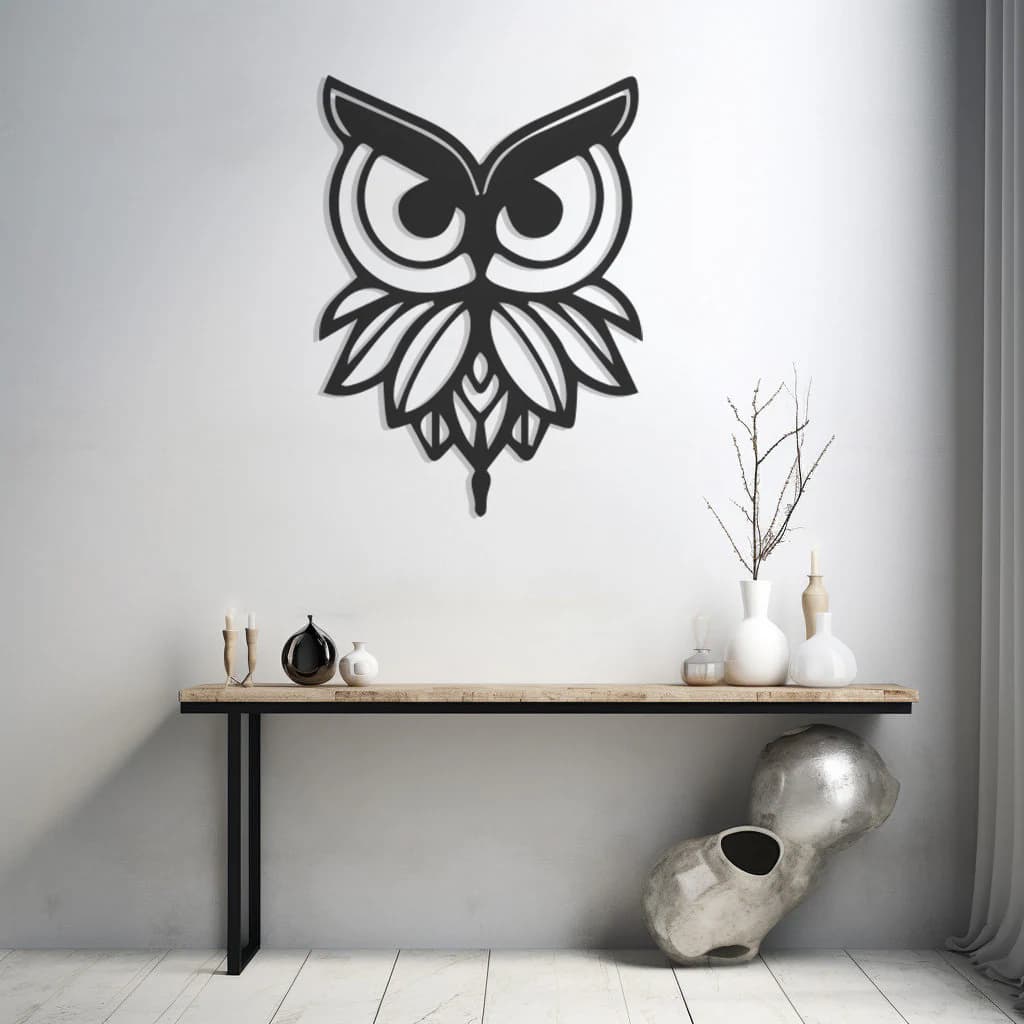Owl Metal Wall Art: Forest Animal, Nature Inspired DecorNew Year's gift - image 4