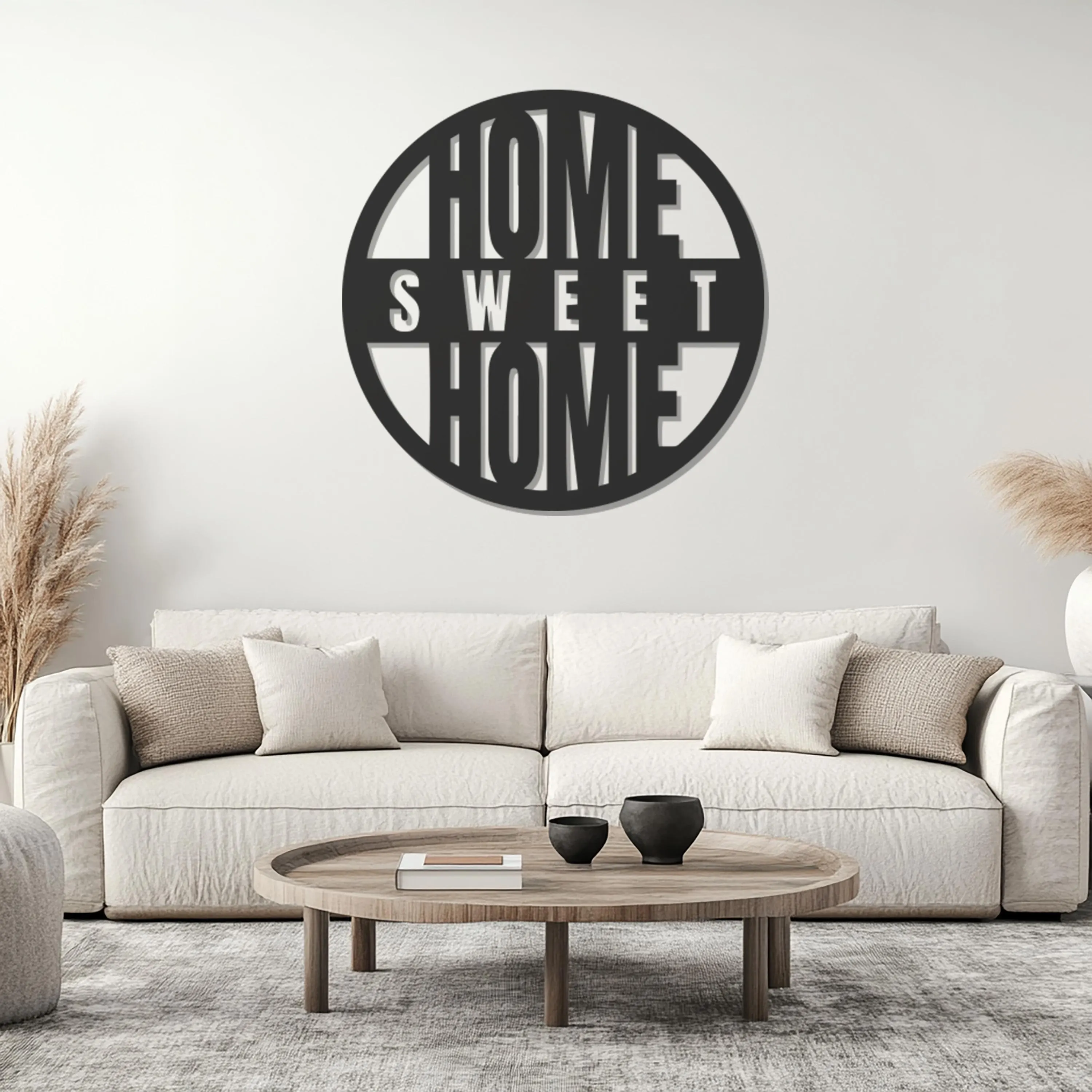Home Sweet Wall Art Decor, Home Wall Decor, Circle Metal Wall Art, Handmade Home Decor, Wall Hangins, Christmas Gifts, Gift For Her